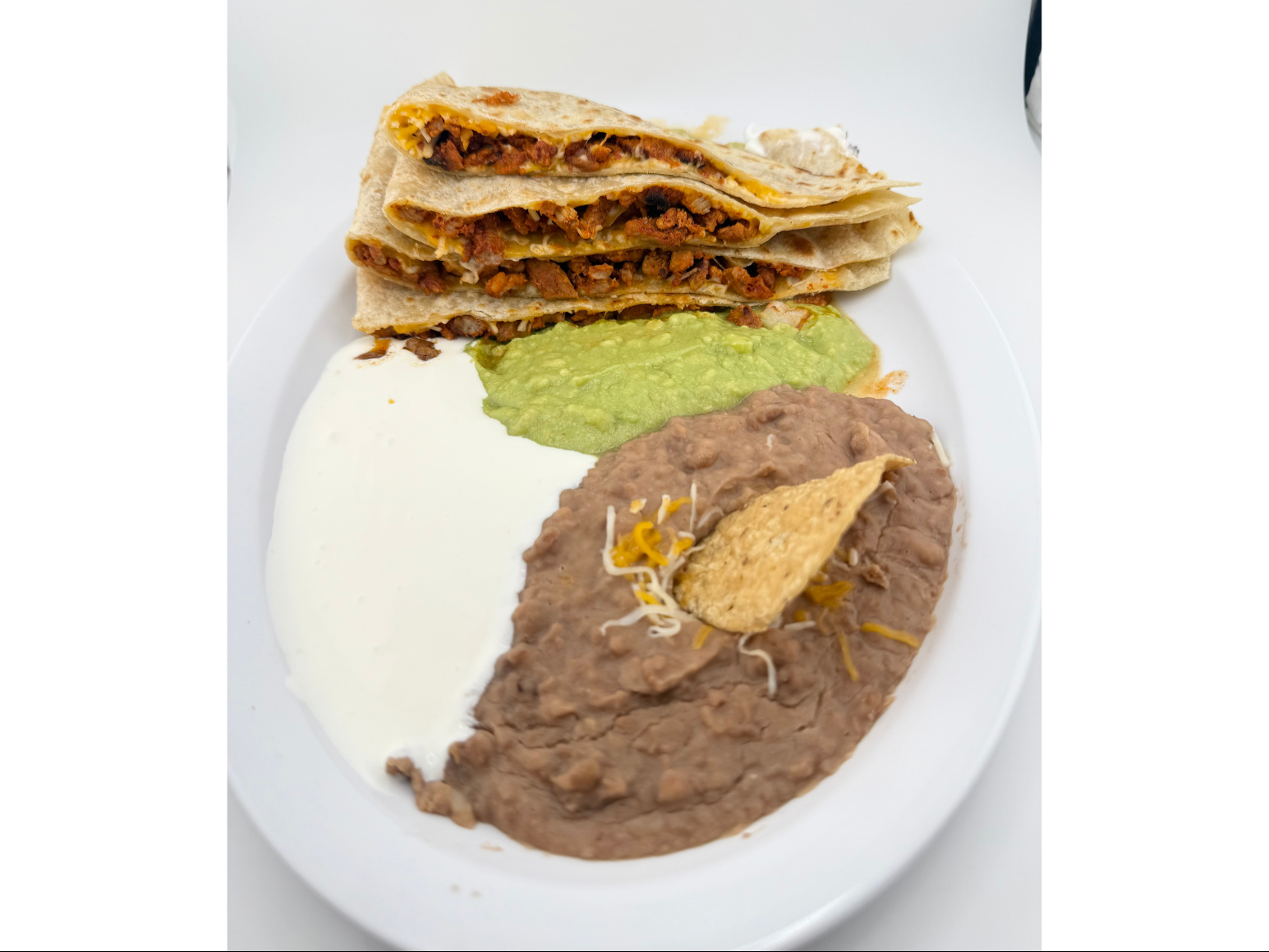 Al Pastor Super Quesadilla.