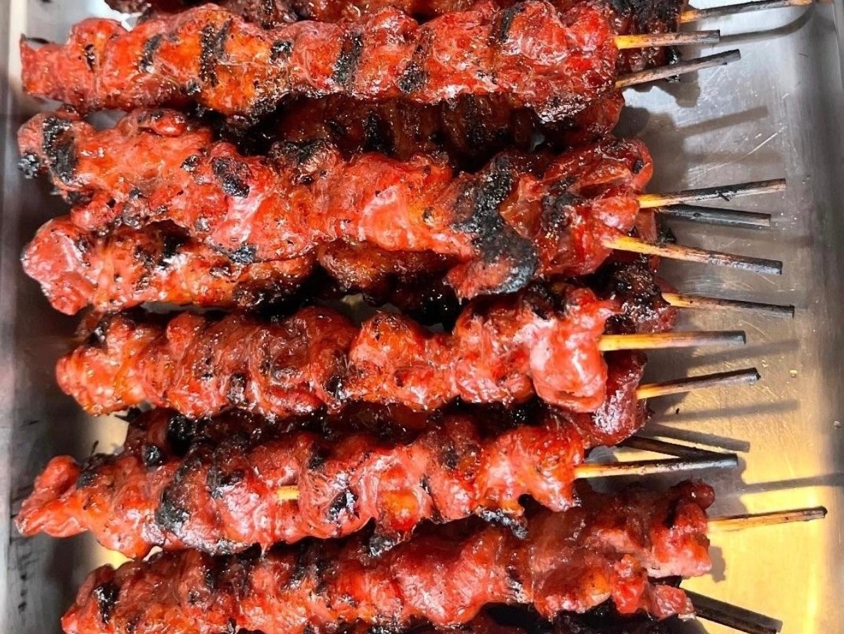 13. BBQ Pork Skewers/ Moo Ping (3 Sticks) Sticky Rice, Chili Paste.