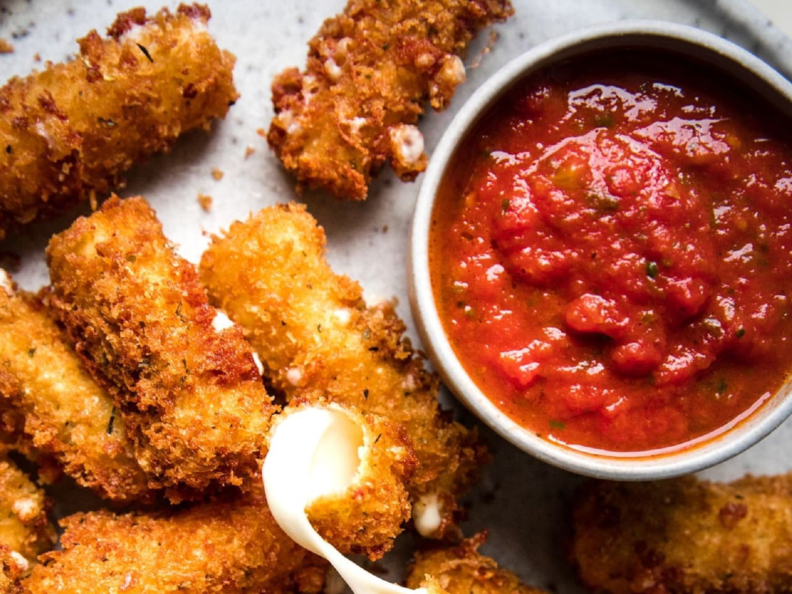 Italian Breaded Mozzarella Sticks.