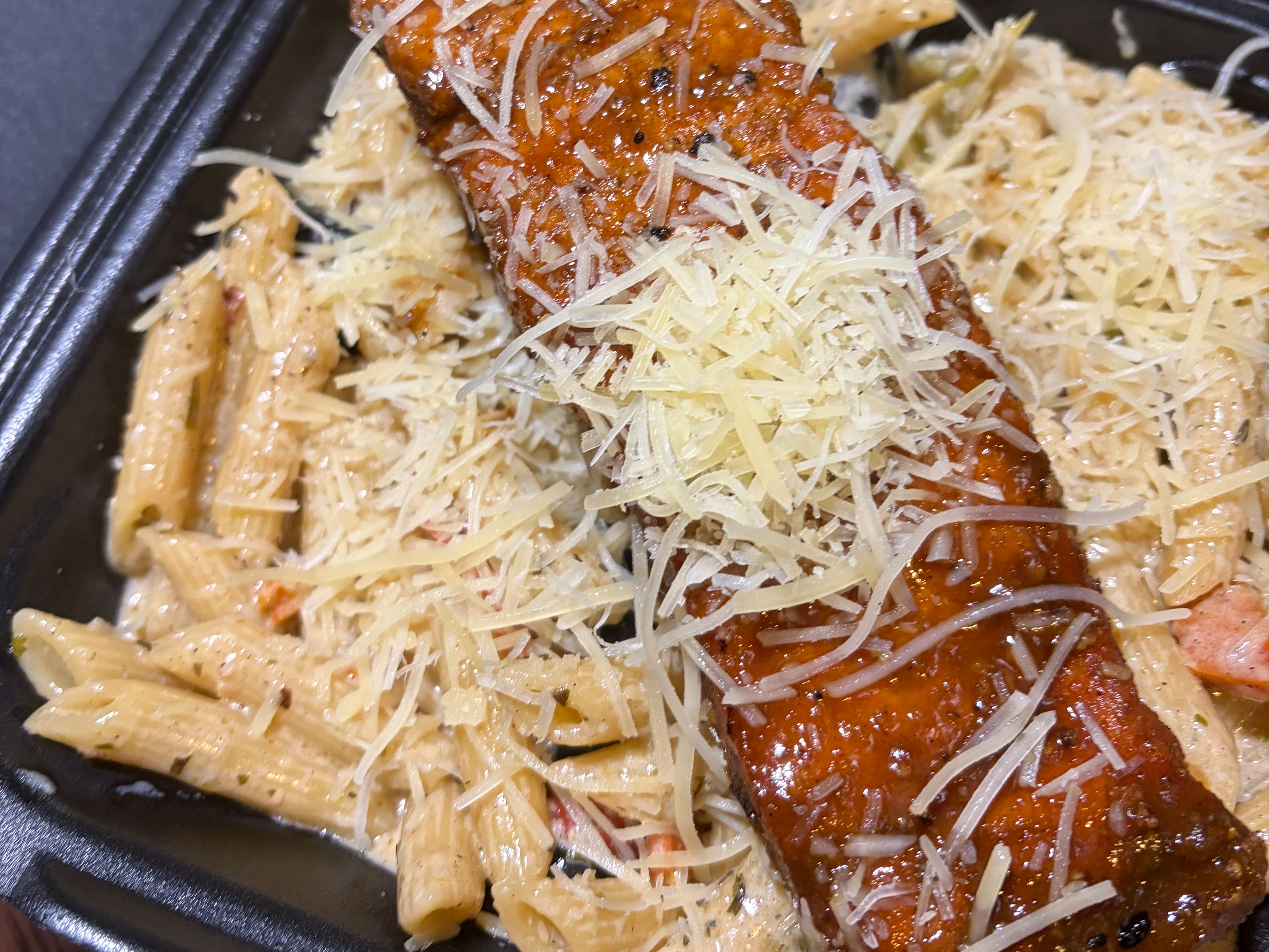 Jerk Salmon Pasta.