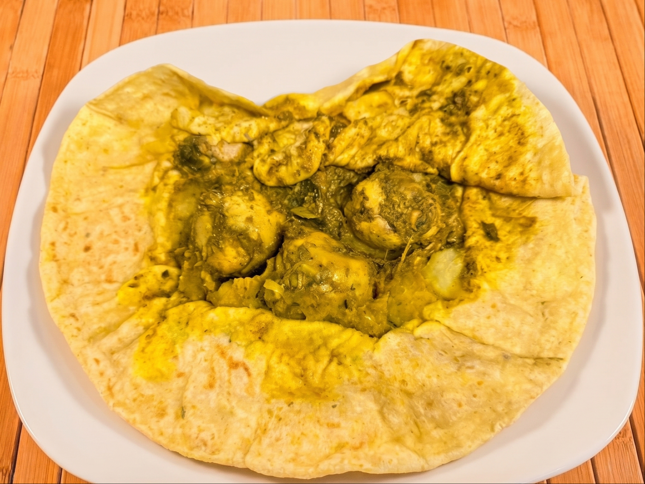 Curry Chicken Roti.