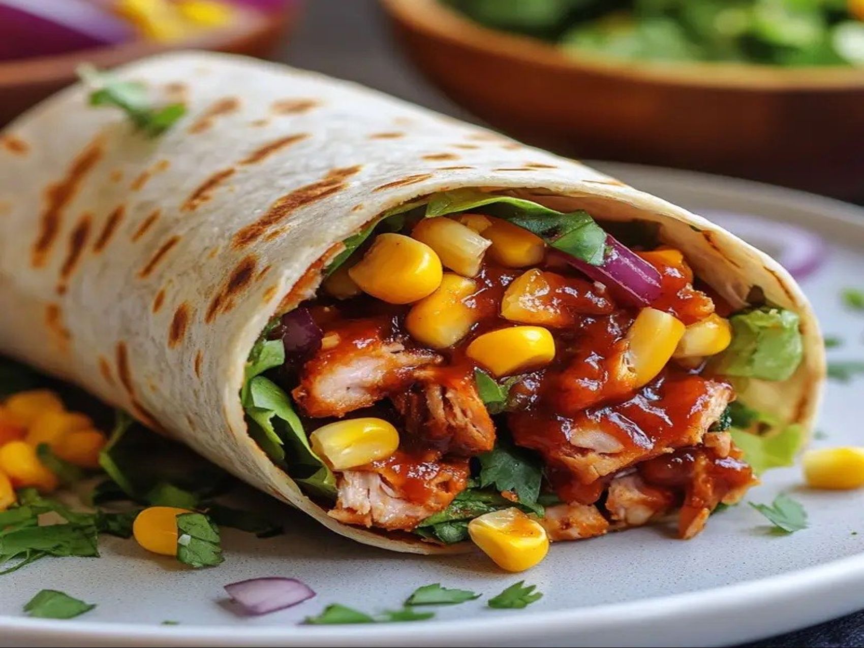 BBQ Jackfruit Wrap.