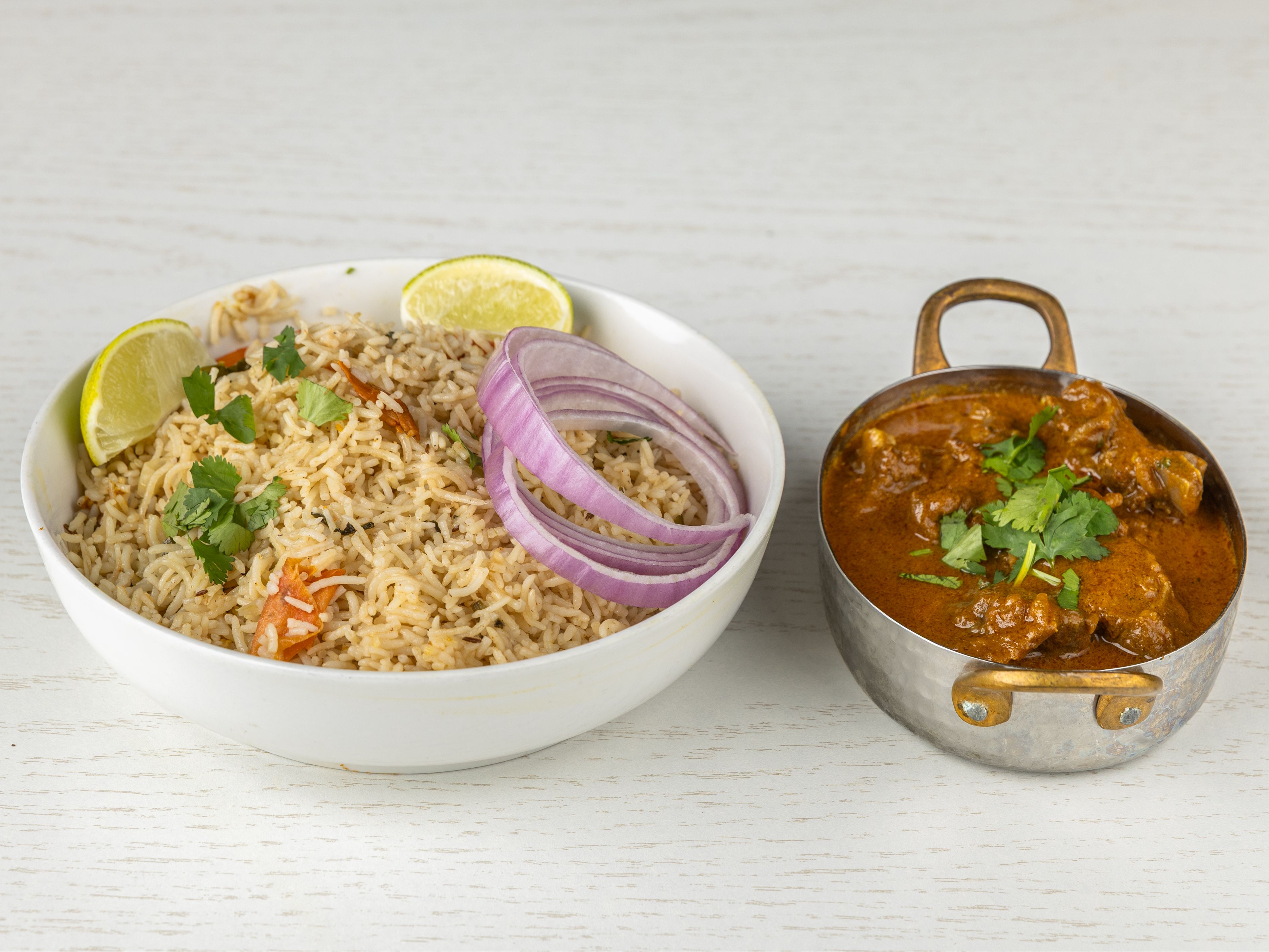 Pulao With Goat Curry.