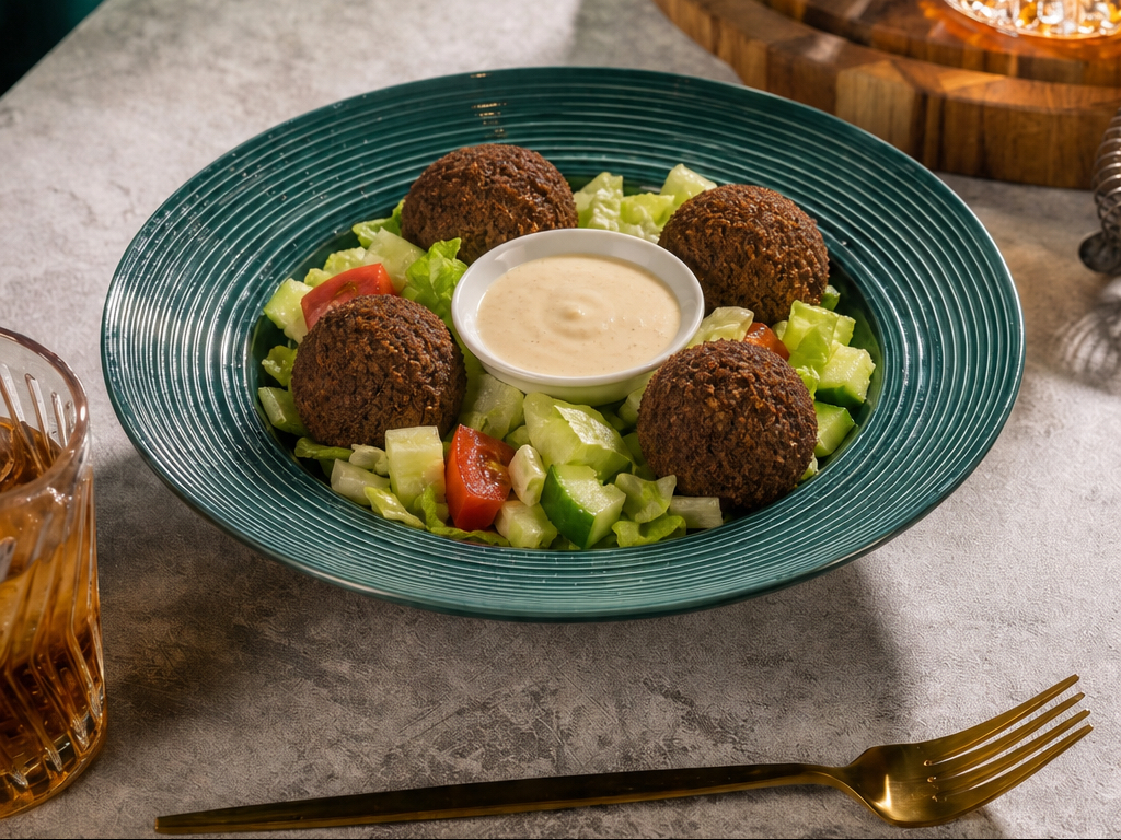 Falafel Salad (V).