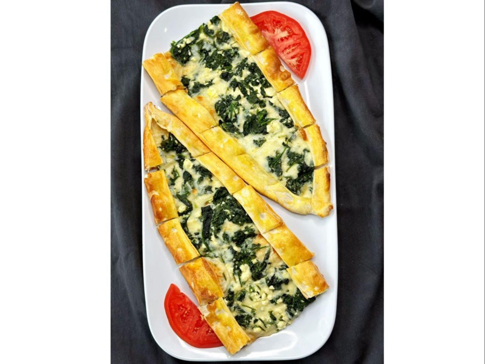 Pide W/spinach And Trio Cheese.