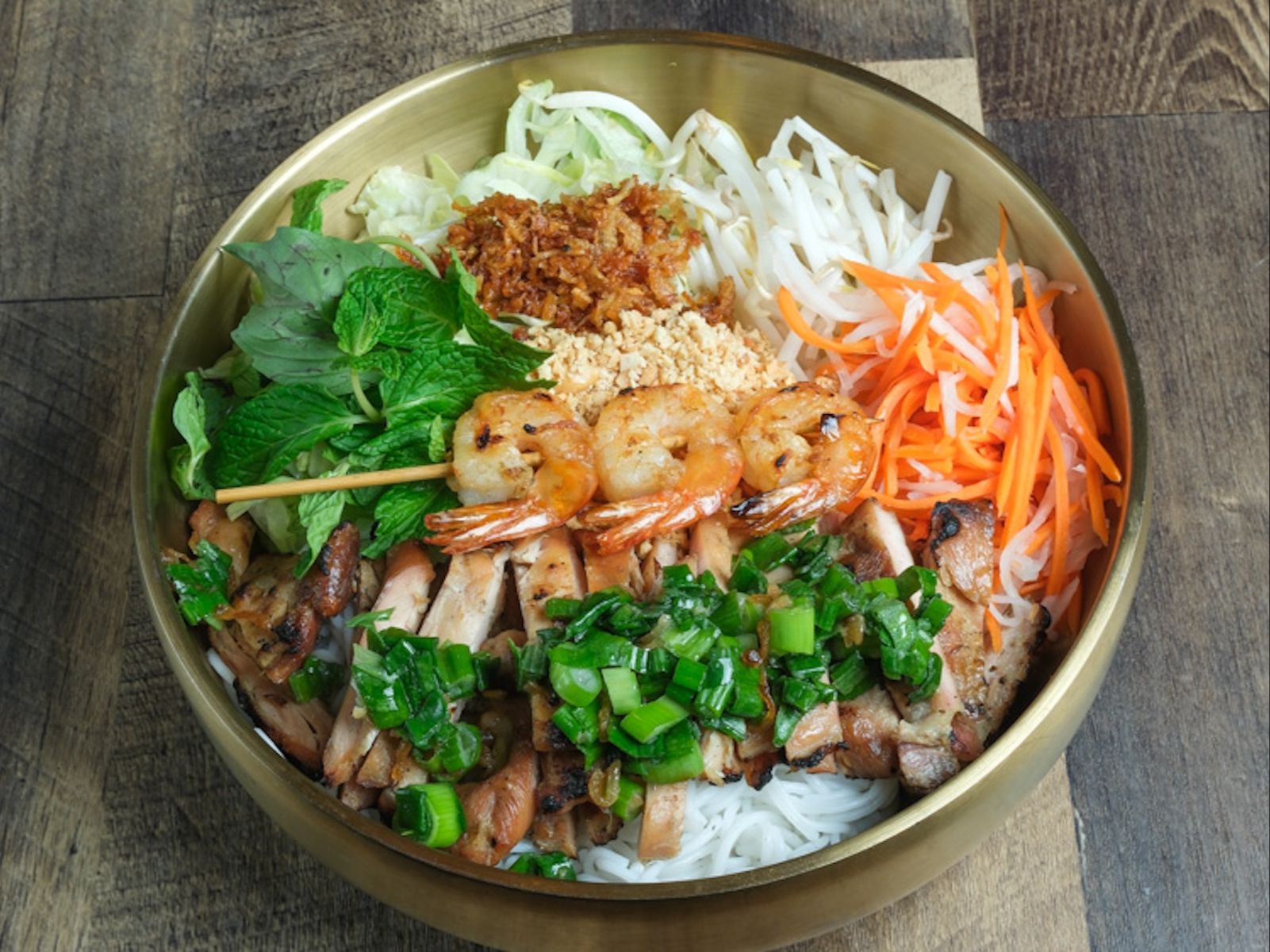 N8- Char Broiled CHICKEN & Prawn.