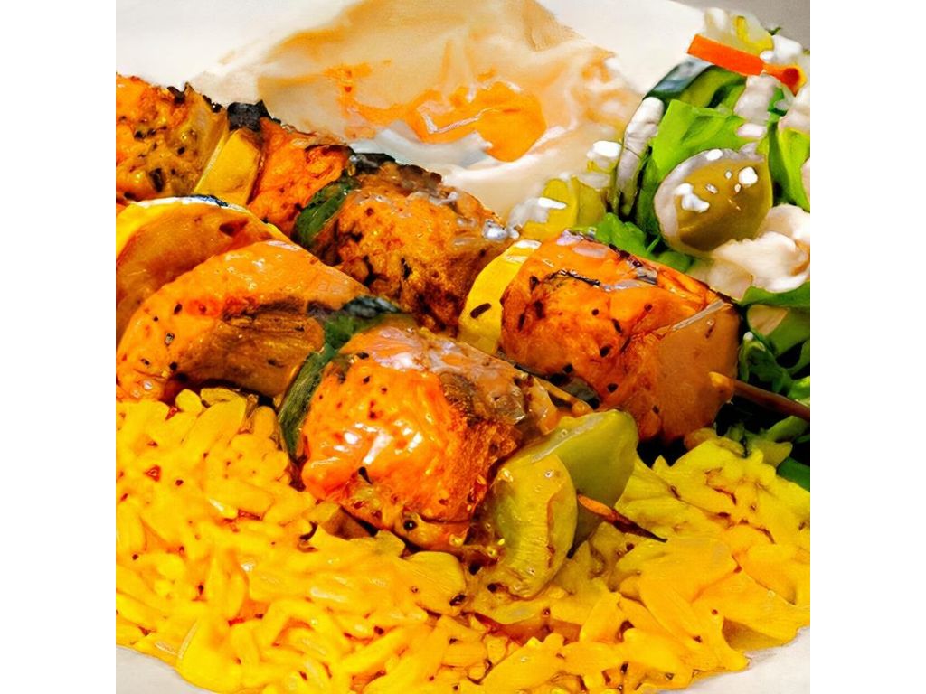 Salmon Skewer.