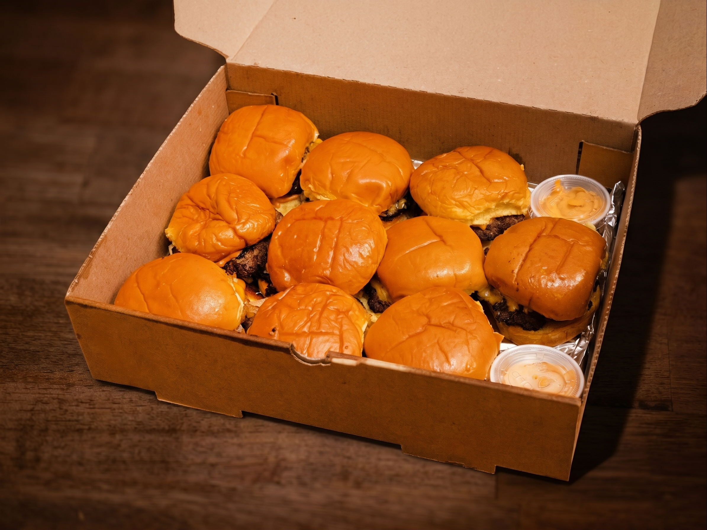 Wagyu Smash Family Box (10 Single Patty Burgers).