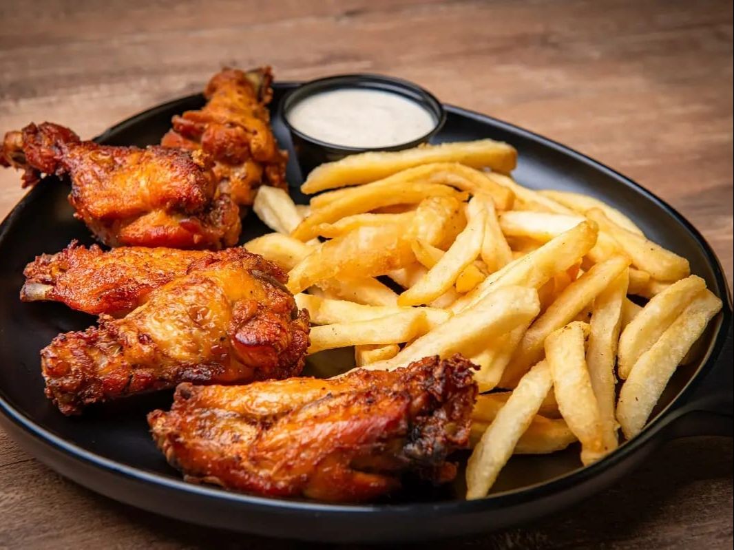 30 Piece Wings with Fries.