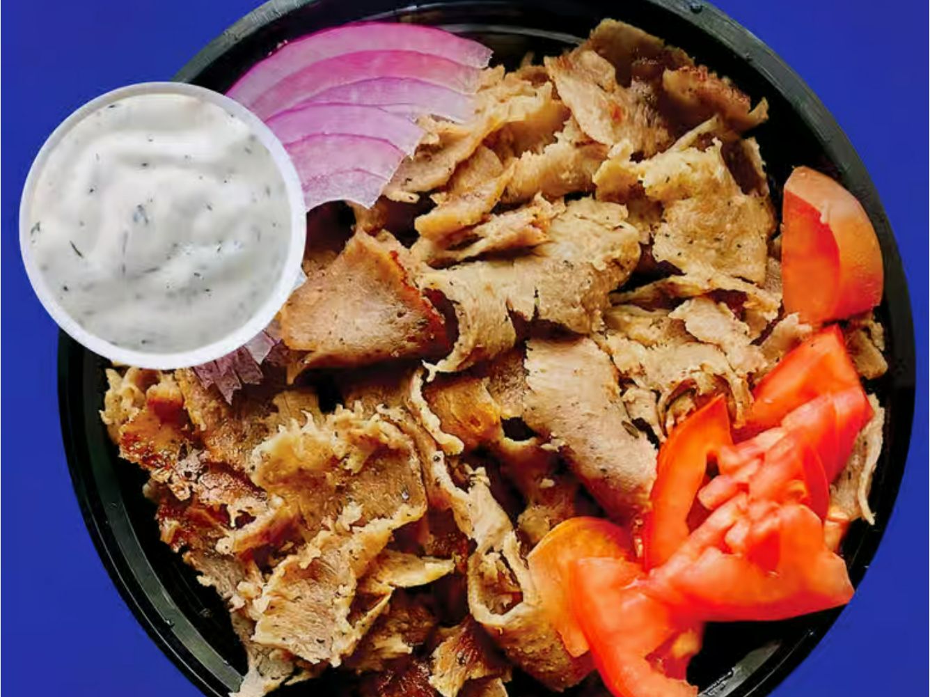 Gyro Rice Bowl & Tzatziki.