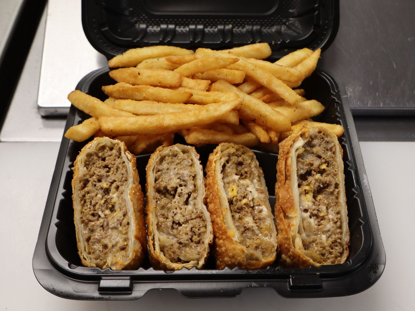Cheesesteak egg rolls