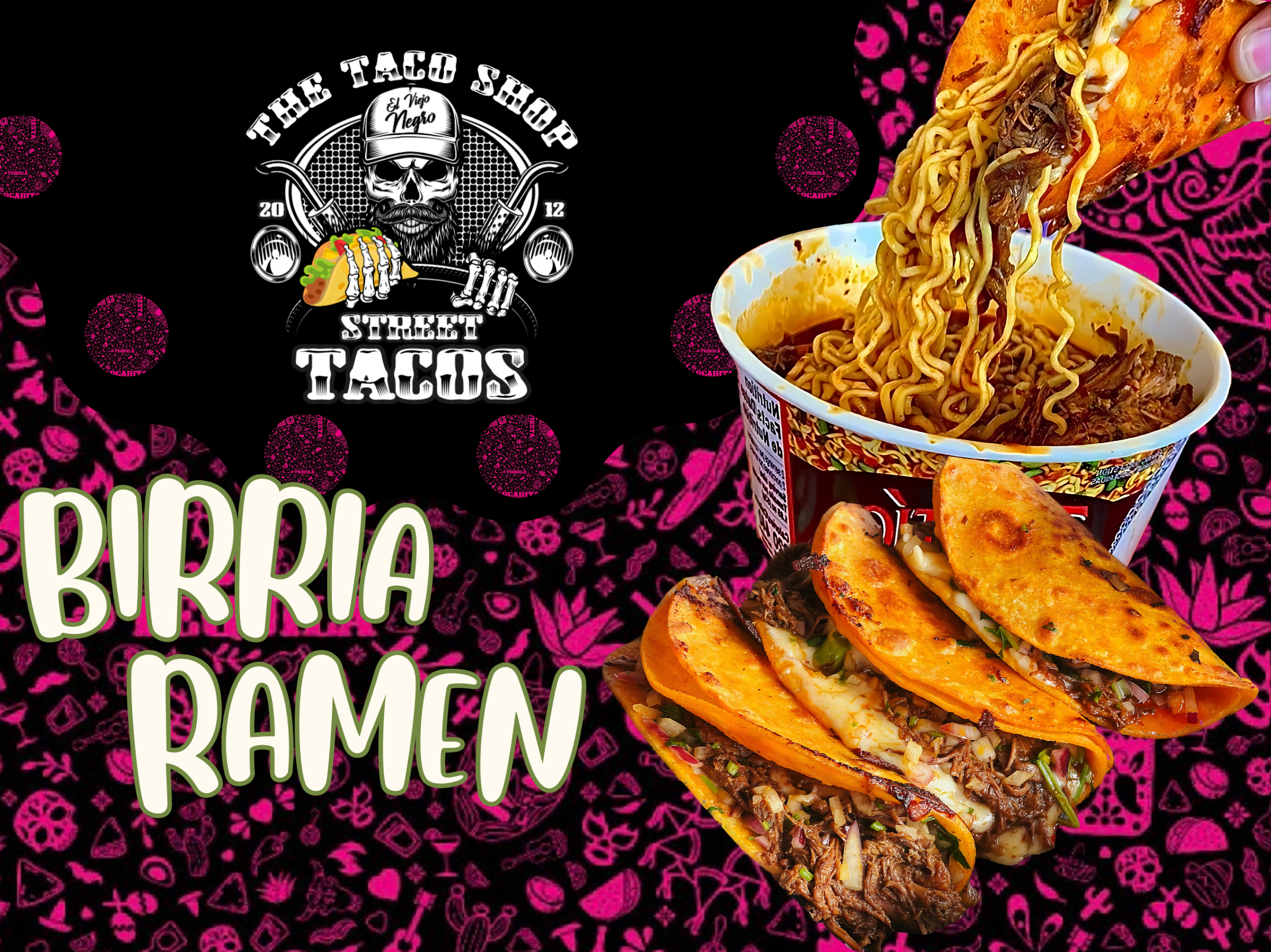 Birria Ramen & Birria Taco.
