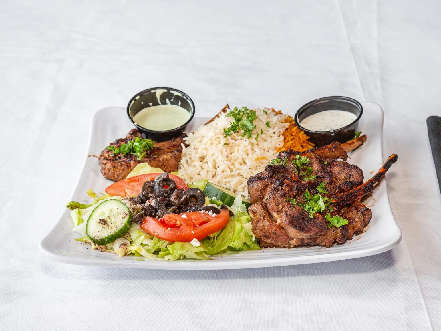 Lamb Chops Platter.