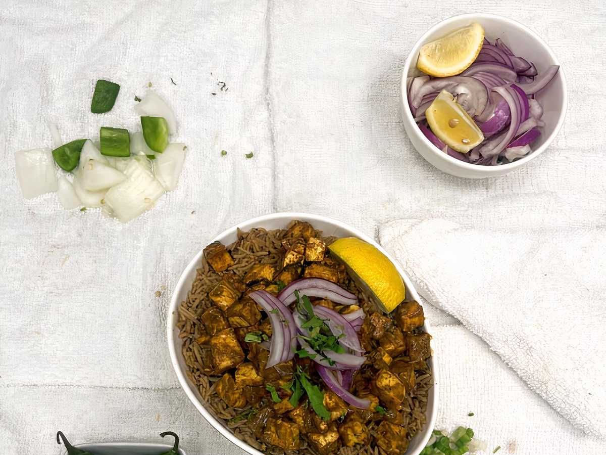 Panner Ghee Roast Pulao.