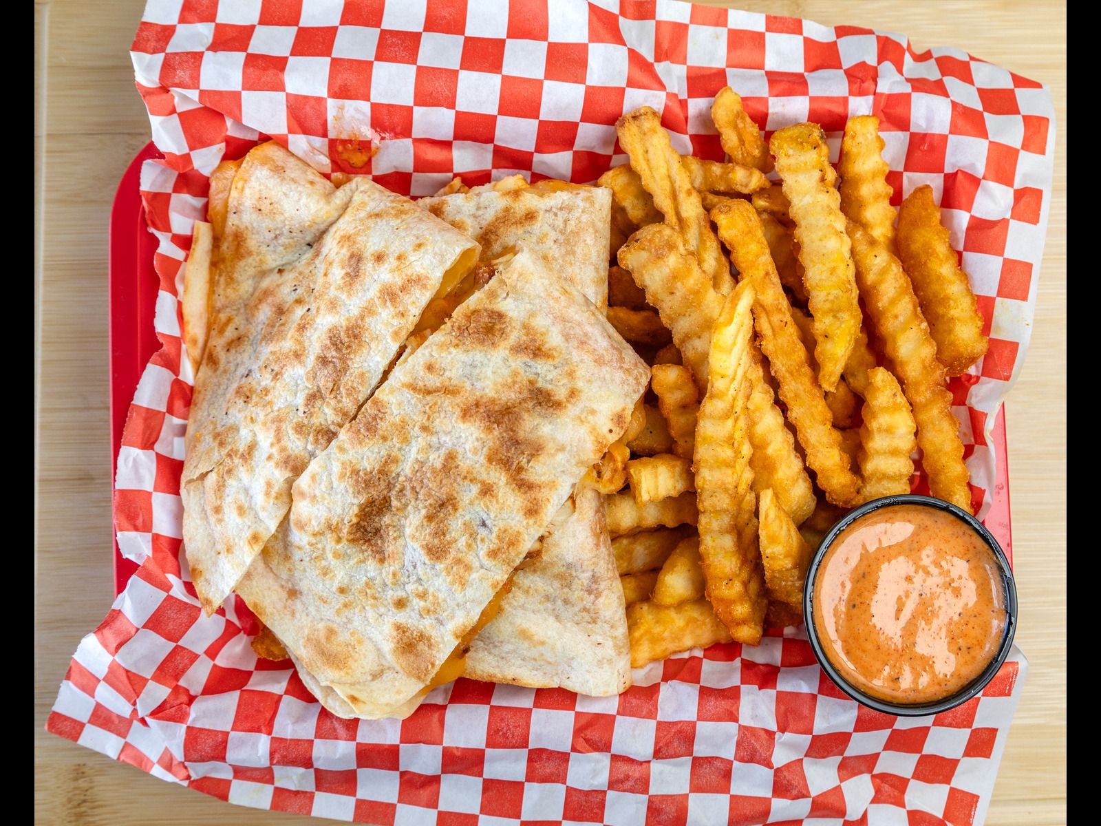 Chicken Quesadilla Combo.