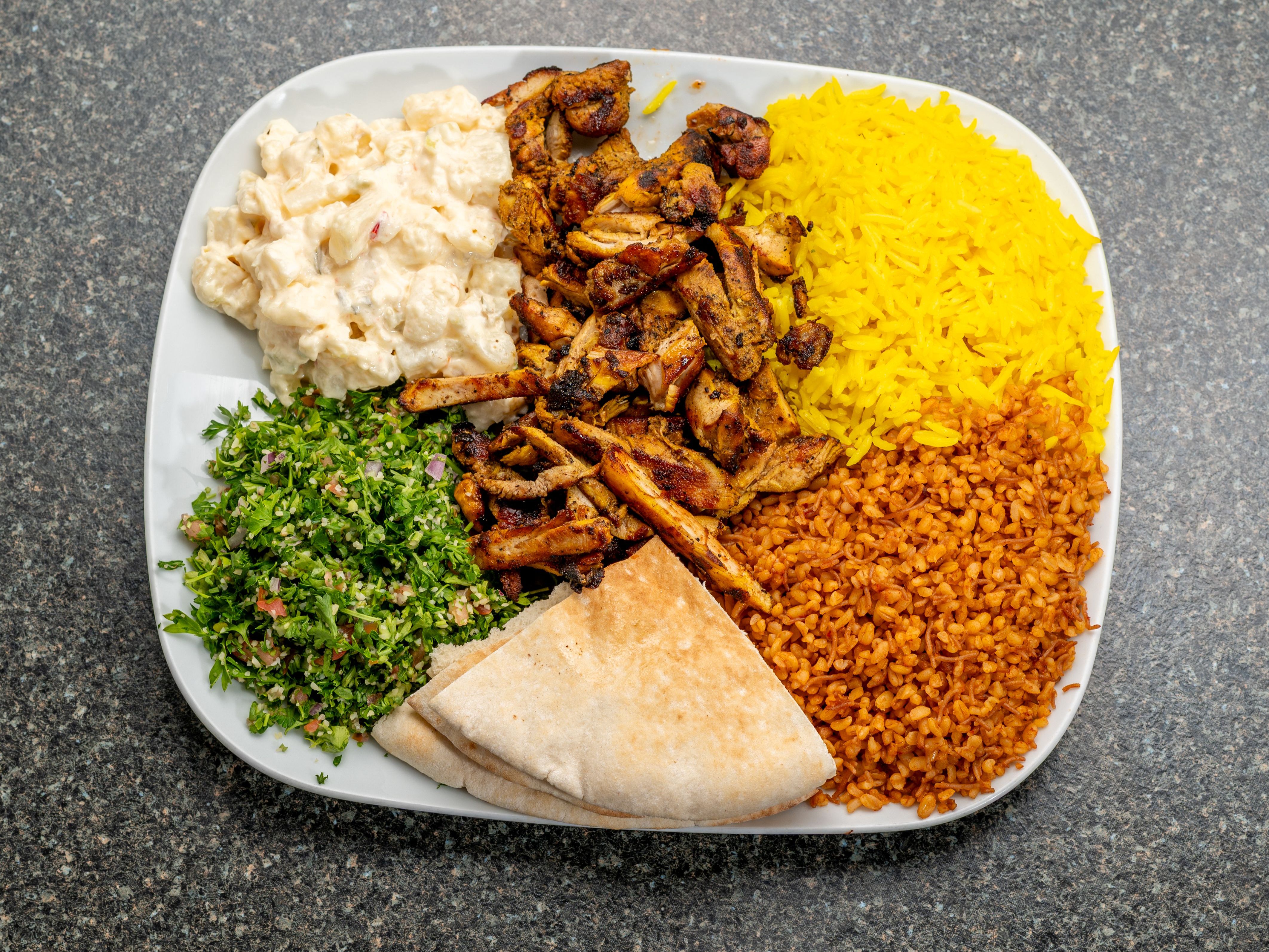 Chicken Shawarma Plate.