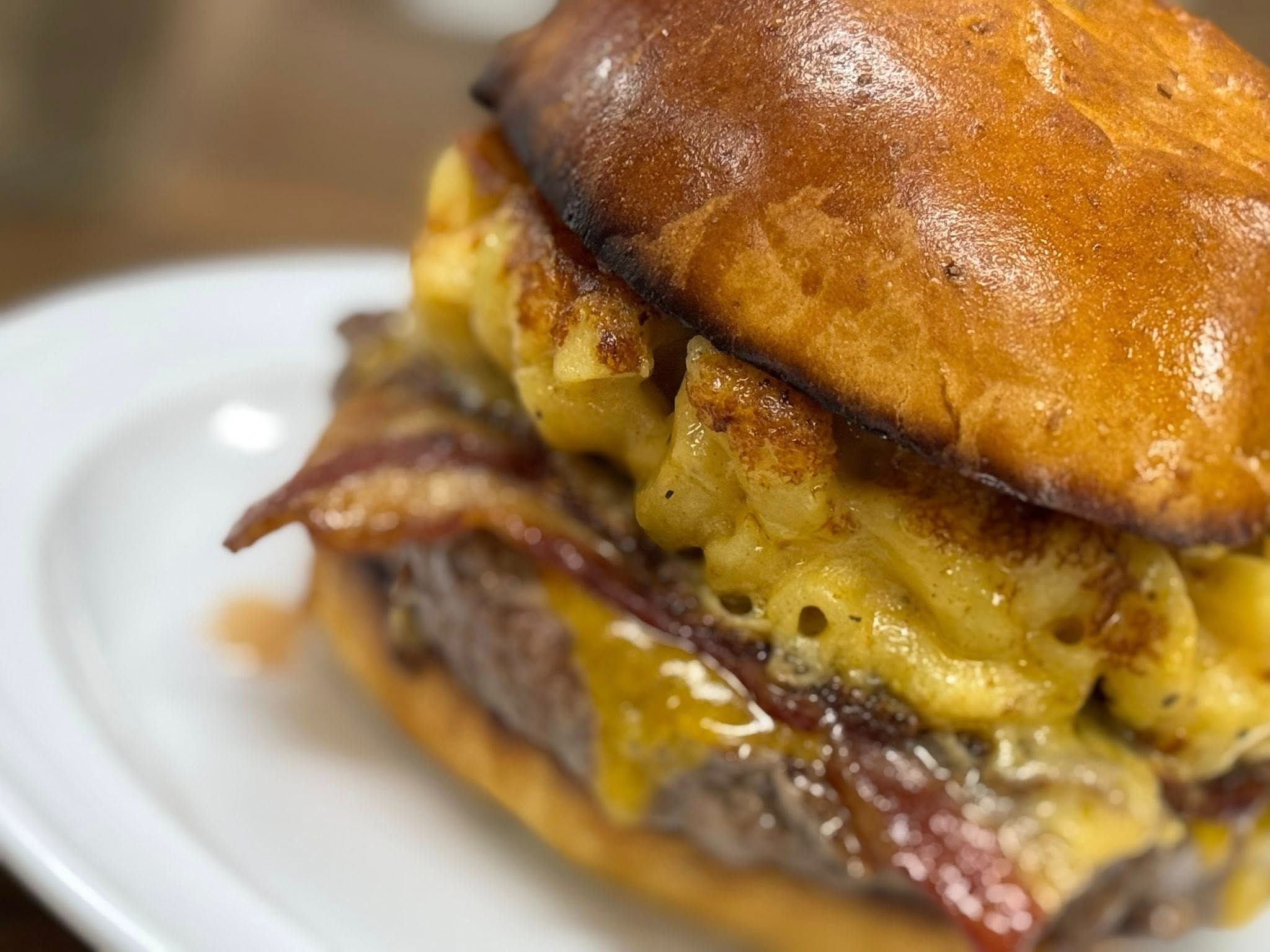 Bacon Mac'n Cheese Burger.
