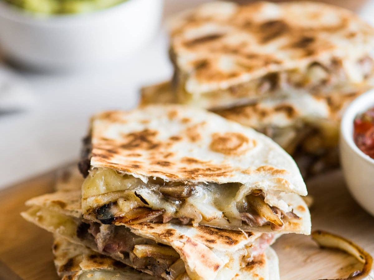 GROUND BEEF QUESADILLA
