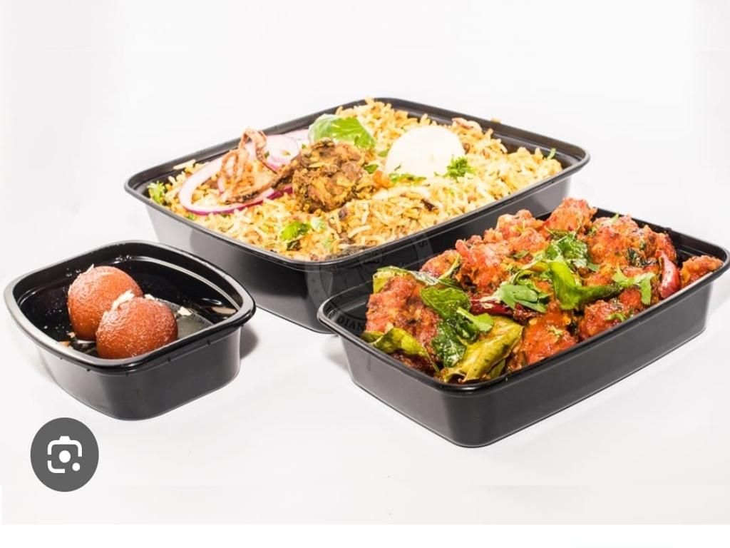 Boneless Goat Family Pack Biryani (with Appetizer & Dessert).