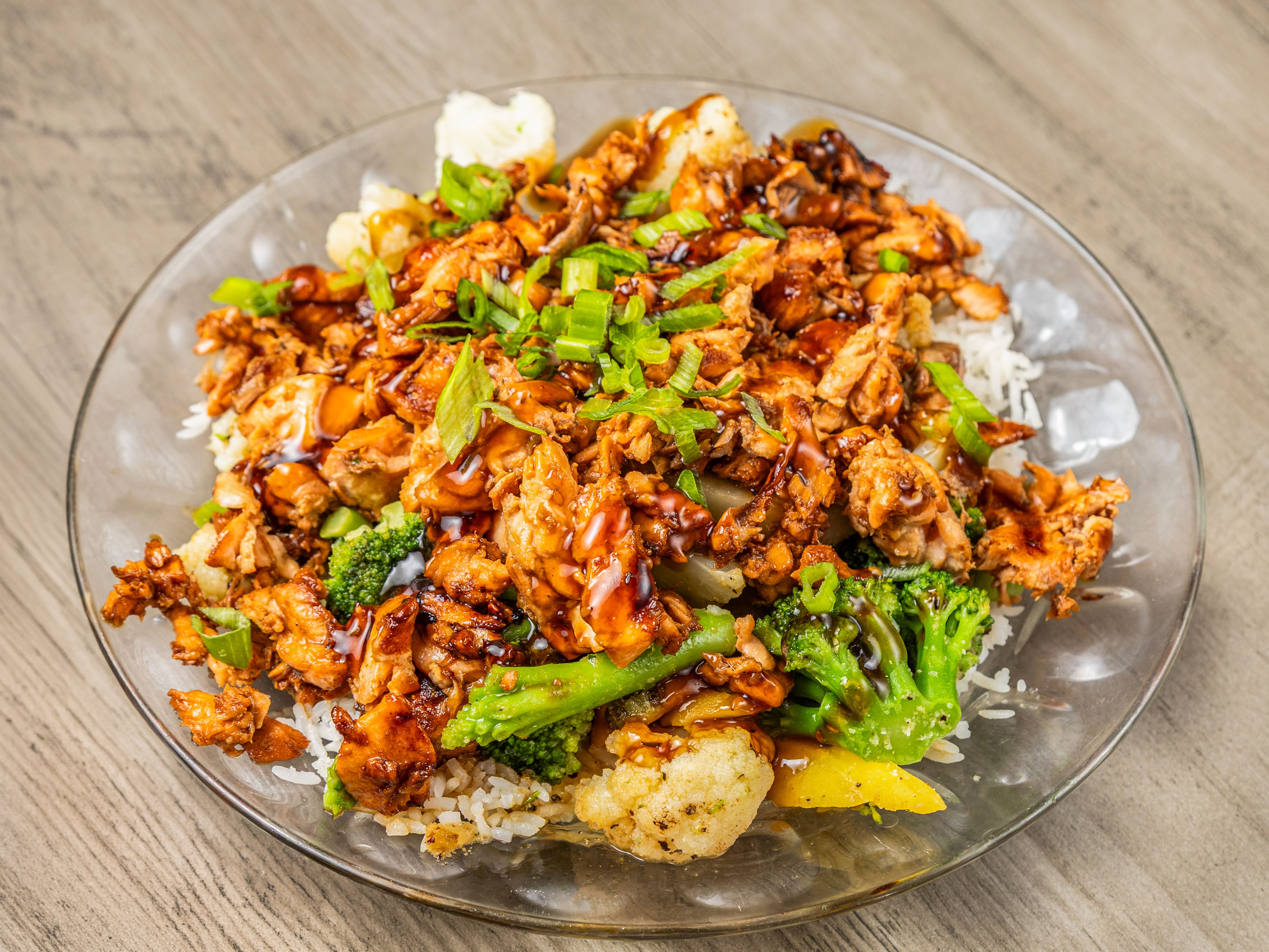 Teryaki Salmon Bowl.