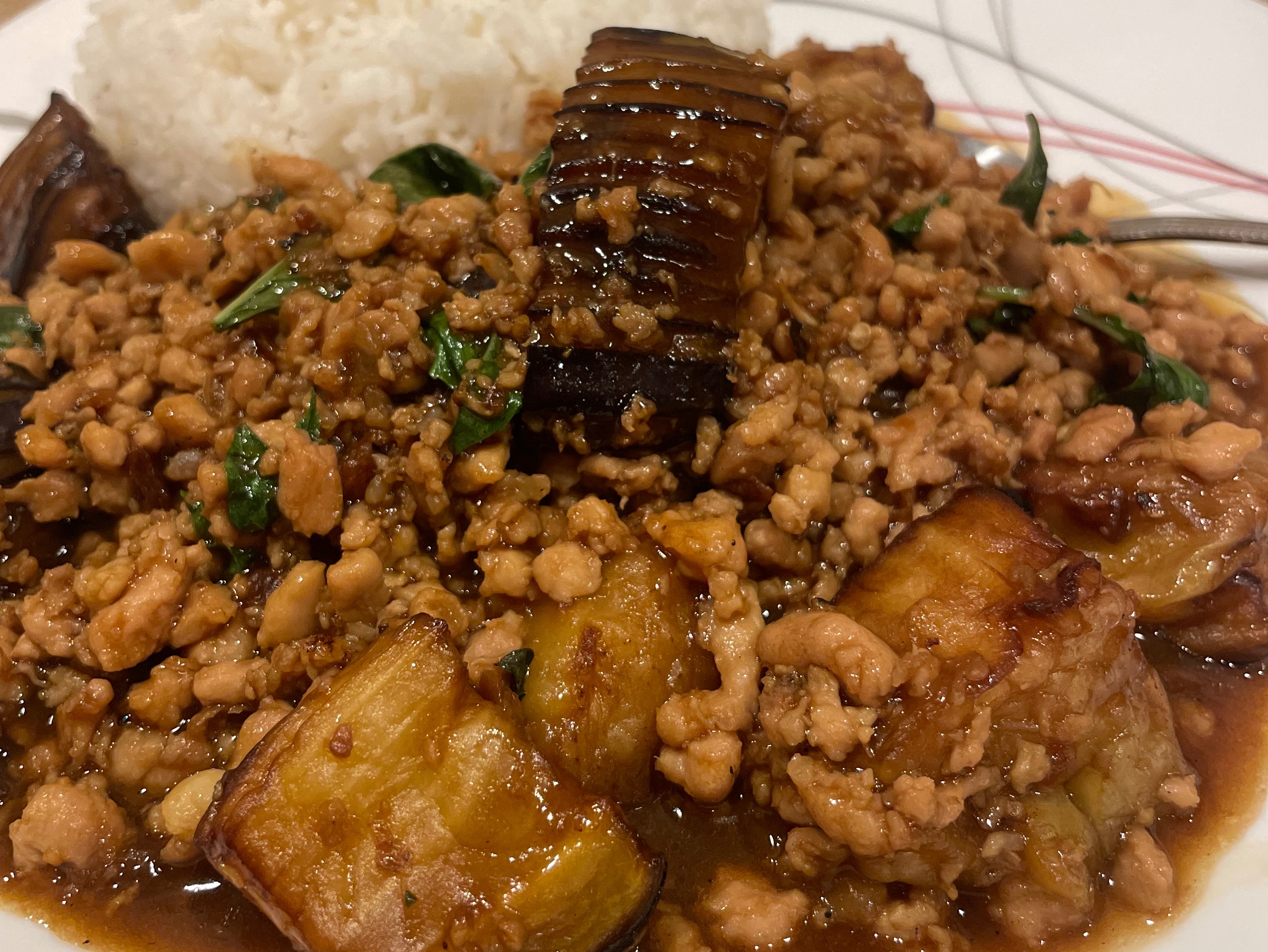 Pad Ma Kher (Minced Chicken).