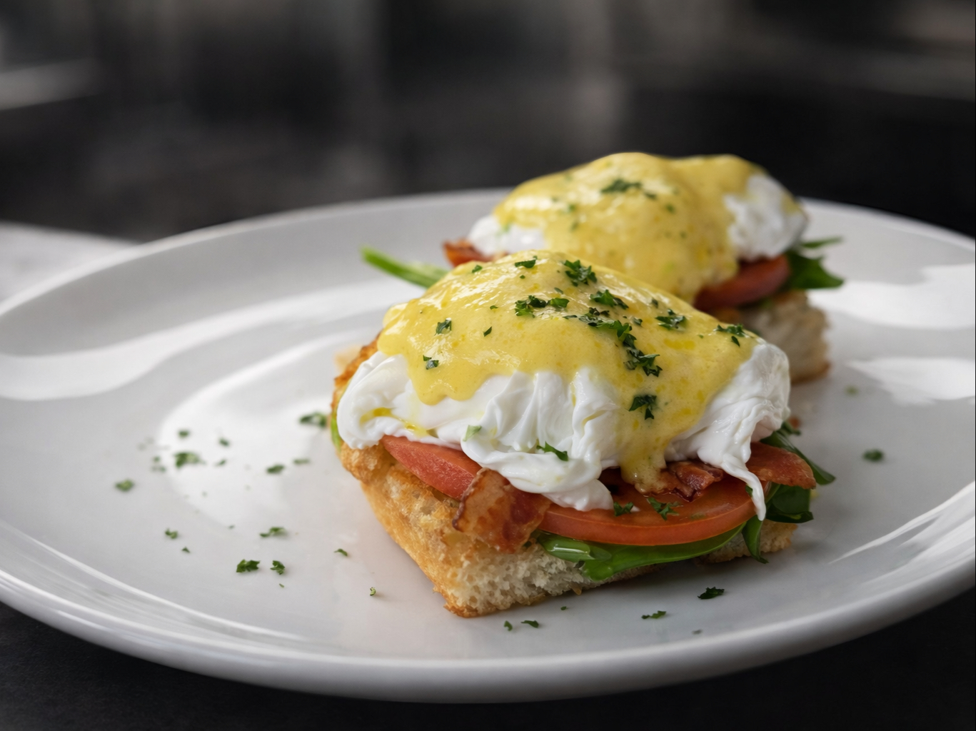 Bacon Avocado Benedict.