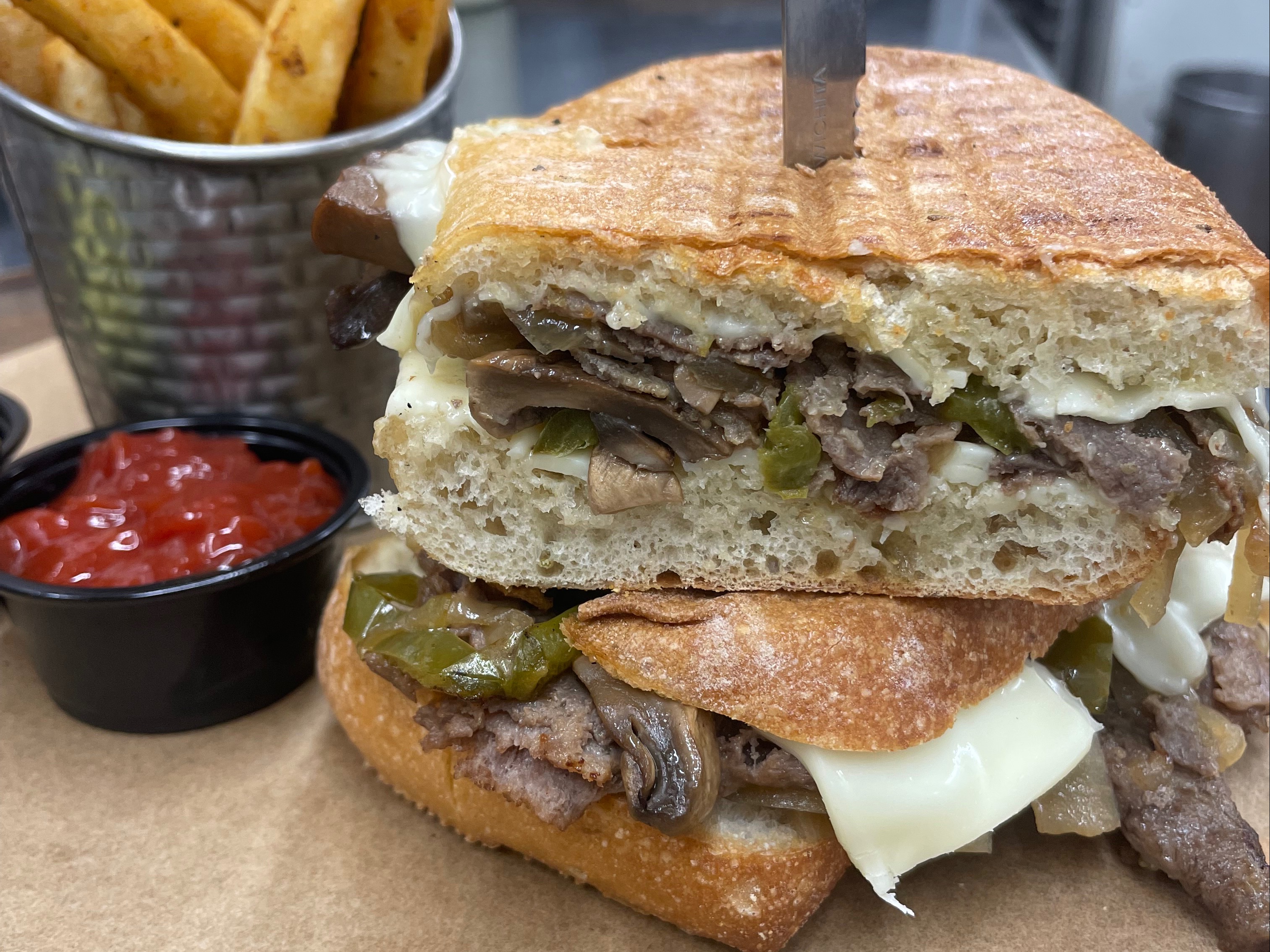 Philly Cheesesteak Panini