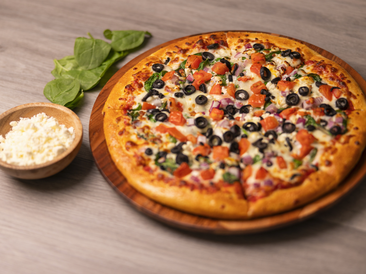 Spinach Delight Pizza.