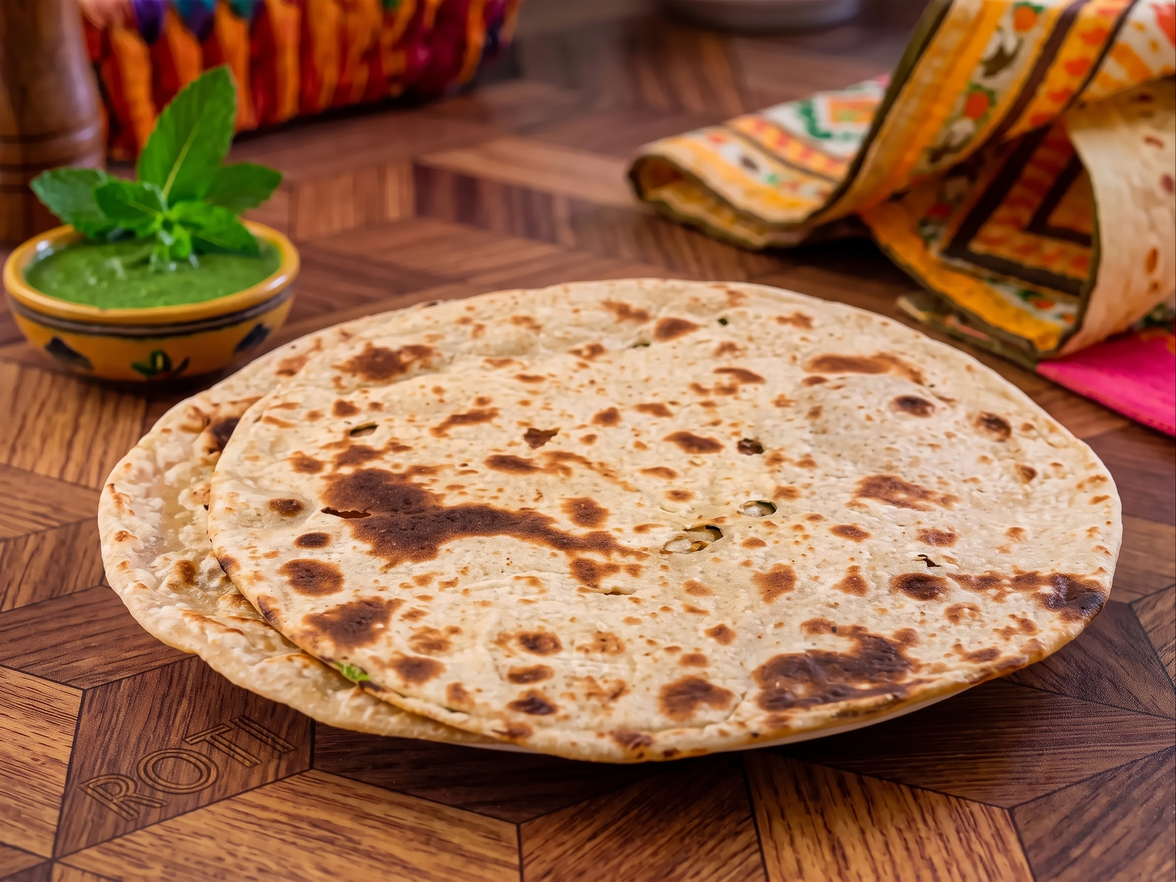 Whole Wheat Roti.