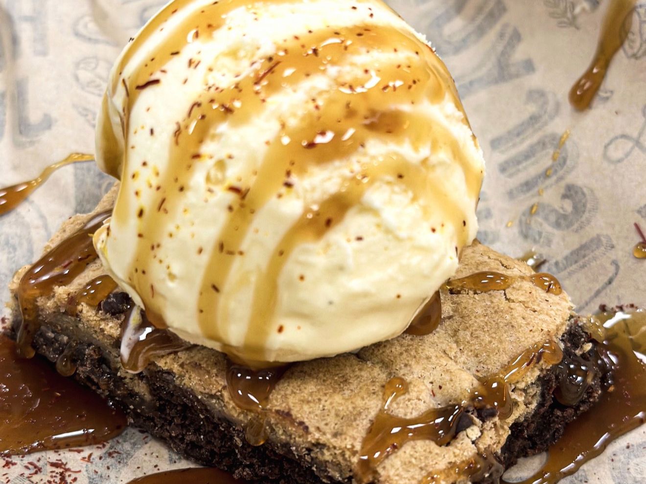 Brownie with Ice Cream.