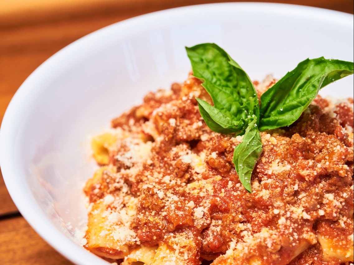 Ricatoni Al Bolognese Special.