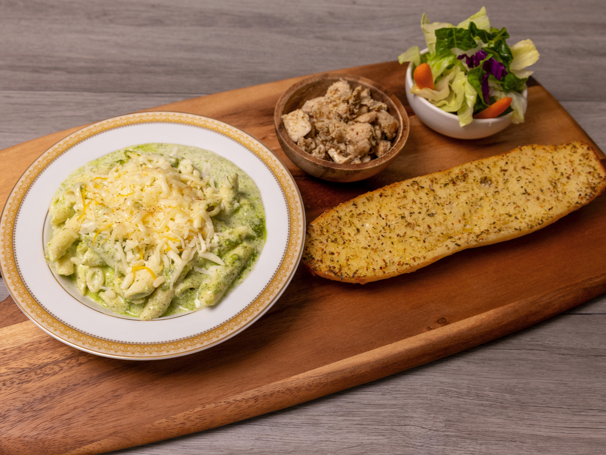 Penne Chicken Pesto.