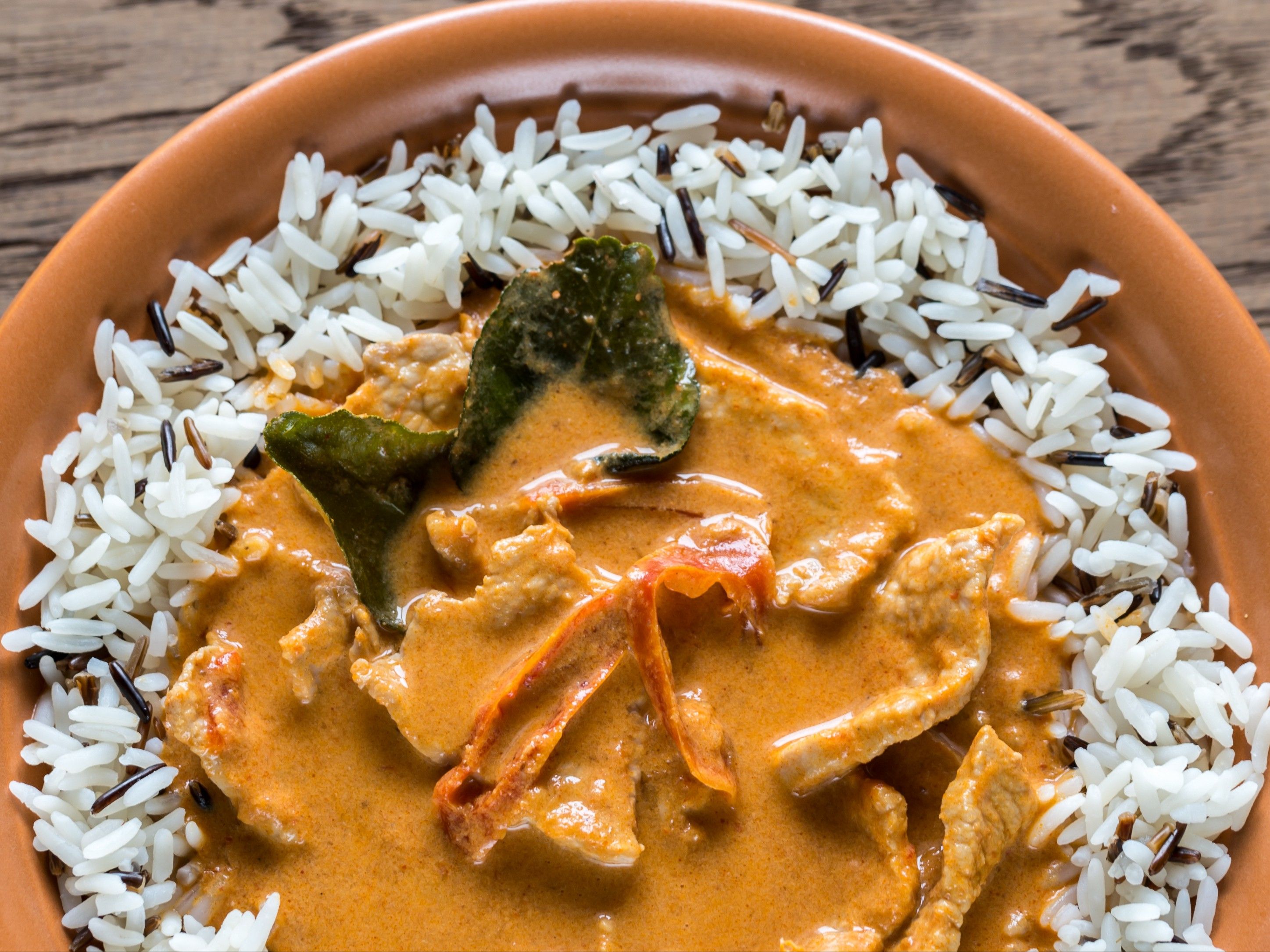 Fish Curry Over Rice.