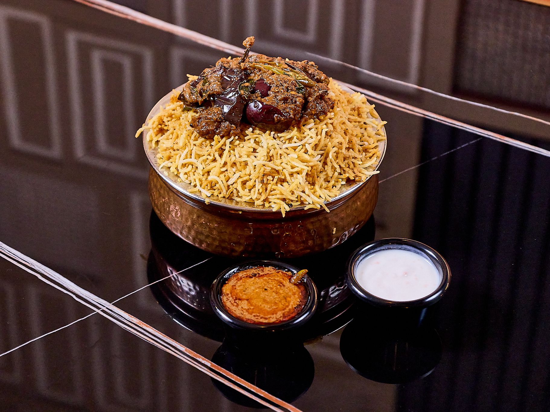 Gutti vankaya biryani.