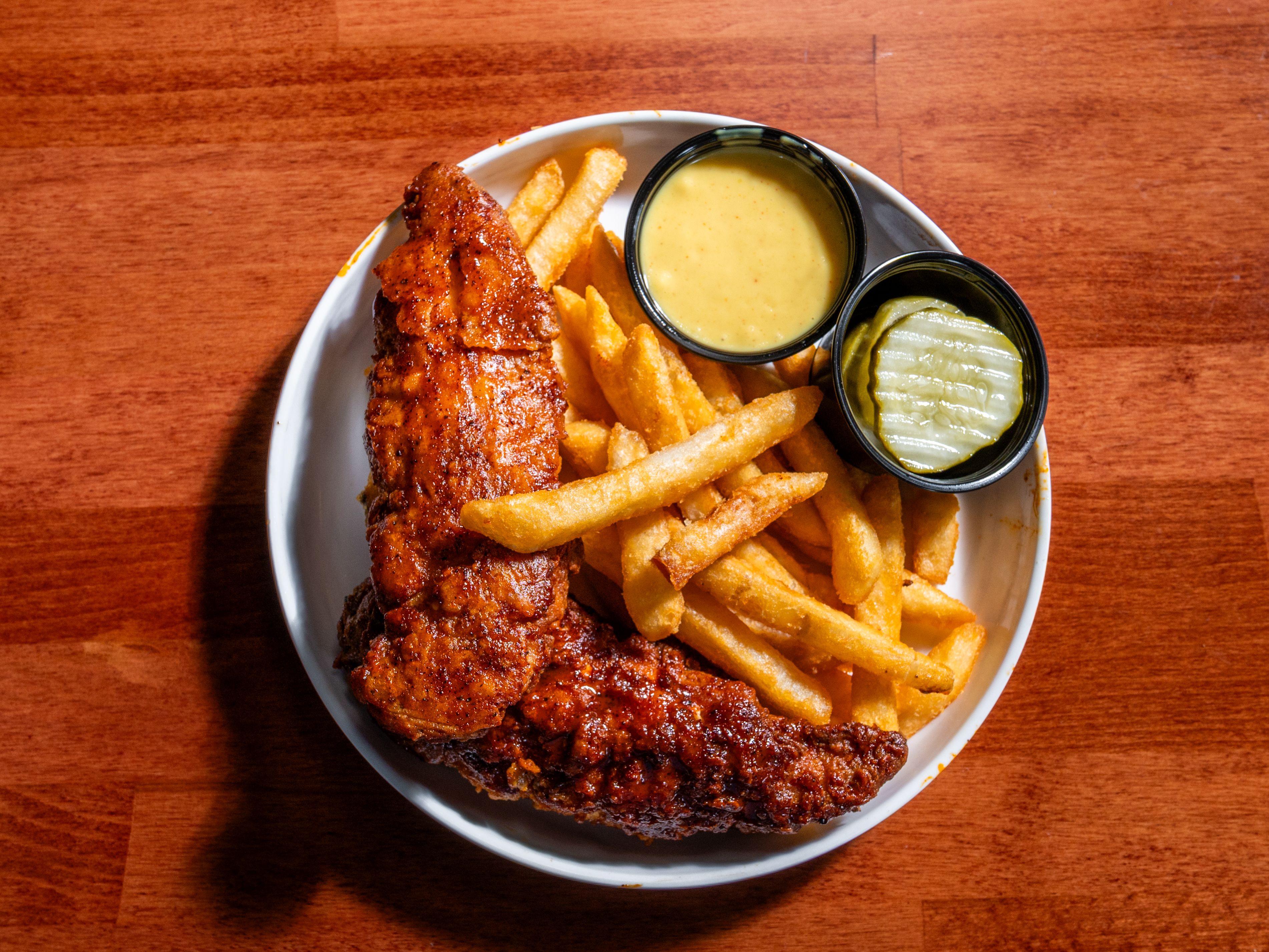 Chicken Tenders; Crispy Fries..