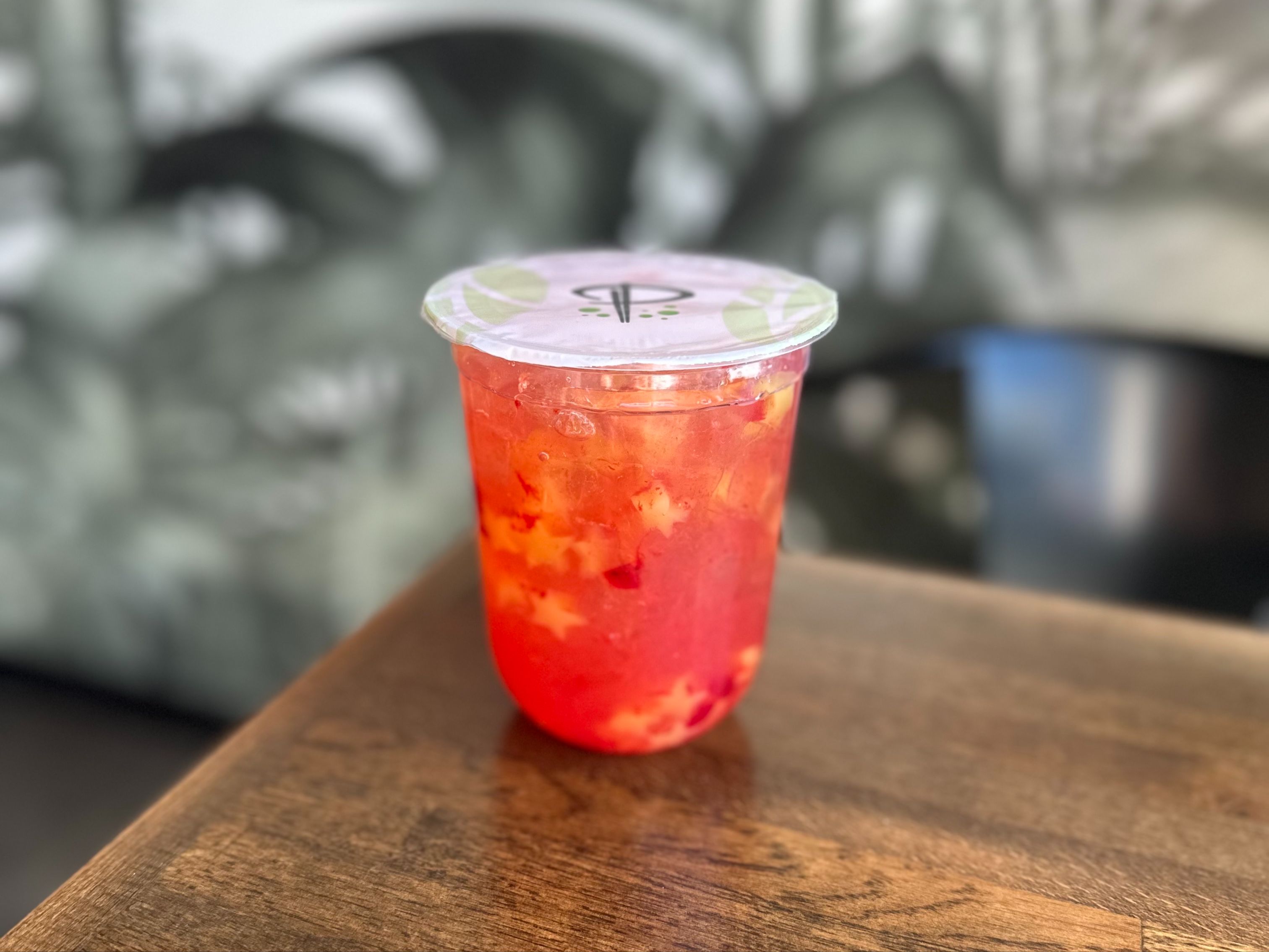 Strawberry Lime Soda w/Mango Star Jelly.