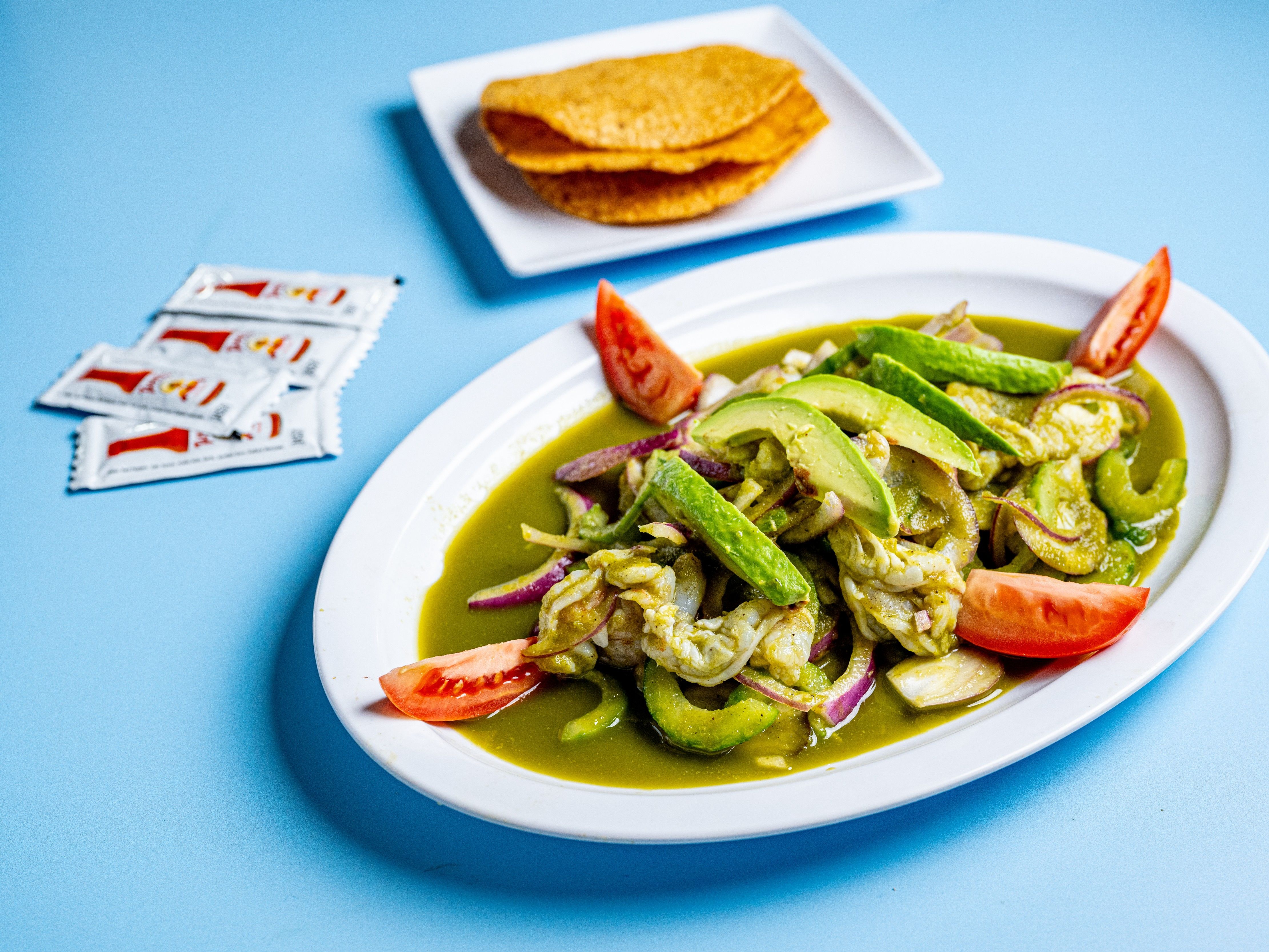 #63. Aguachile Tray (10 Tostadas).