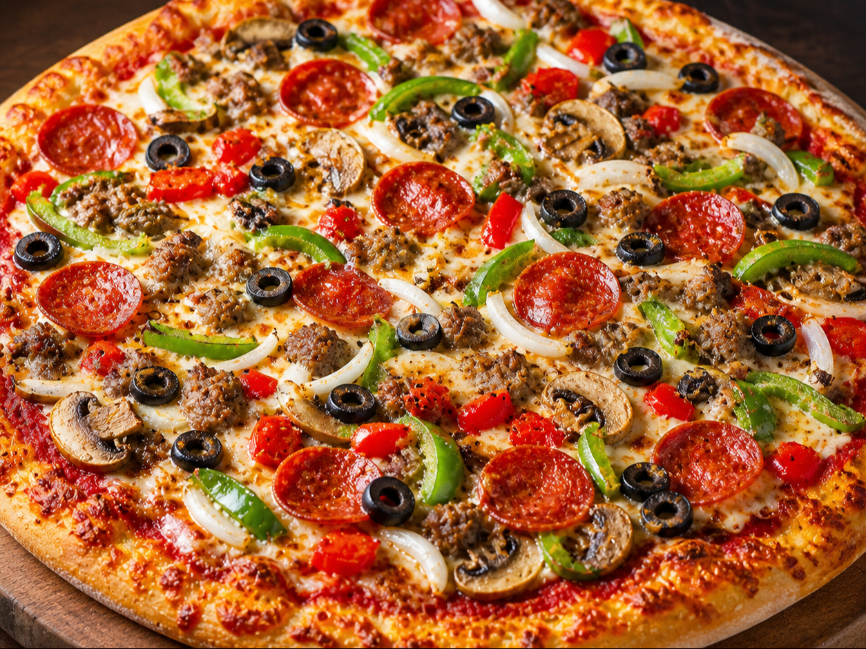 Super Supreme Pizza - Medium 14in.