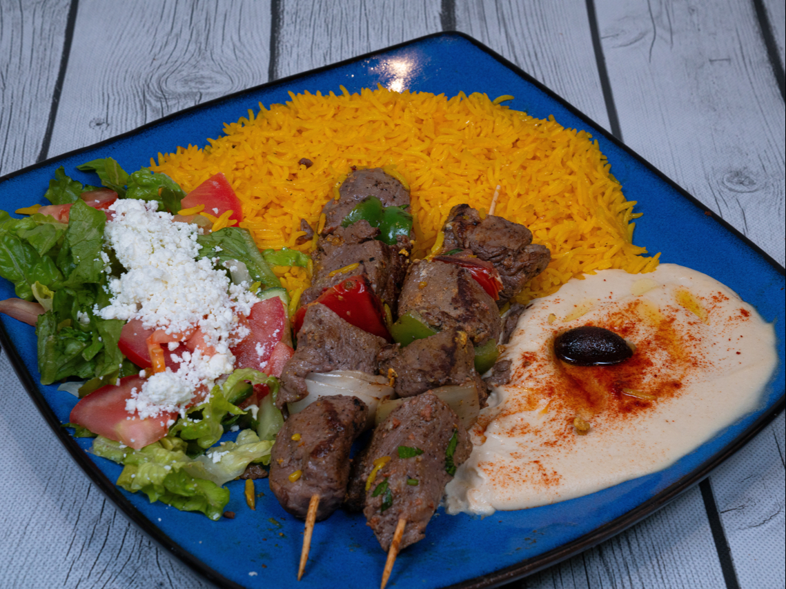 Beef Kebab Plate.