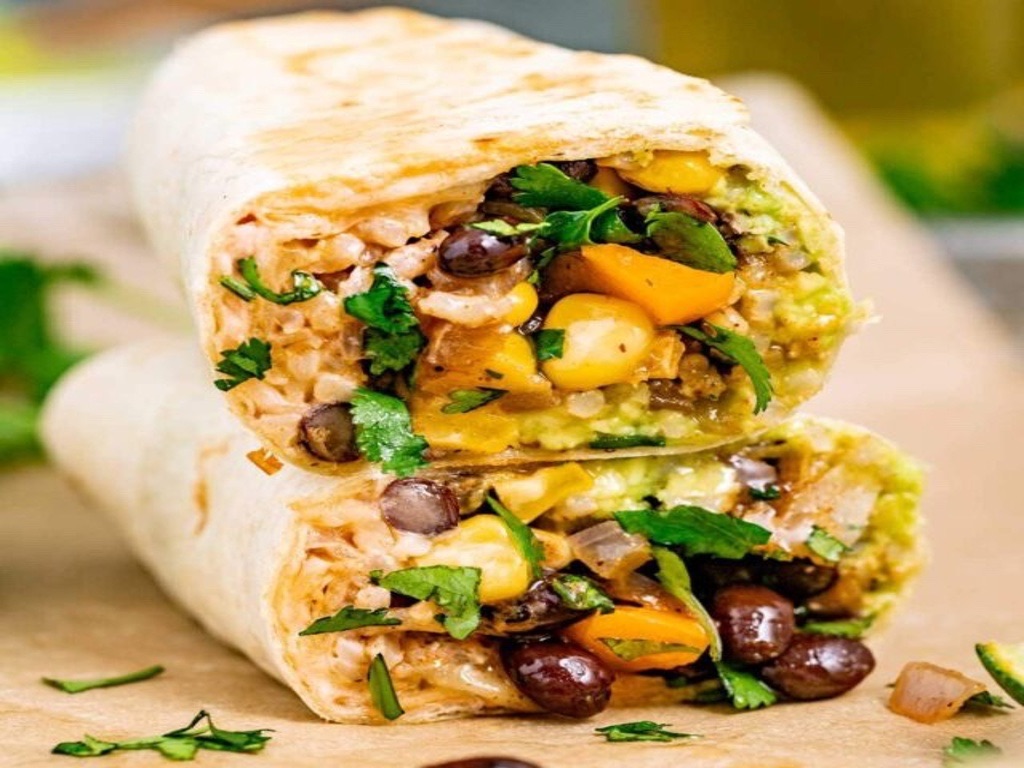 VEGGIE BURRITO.