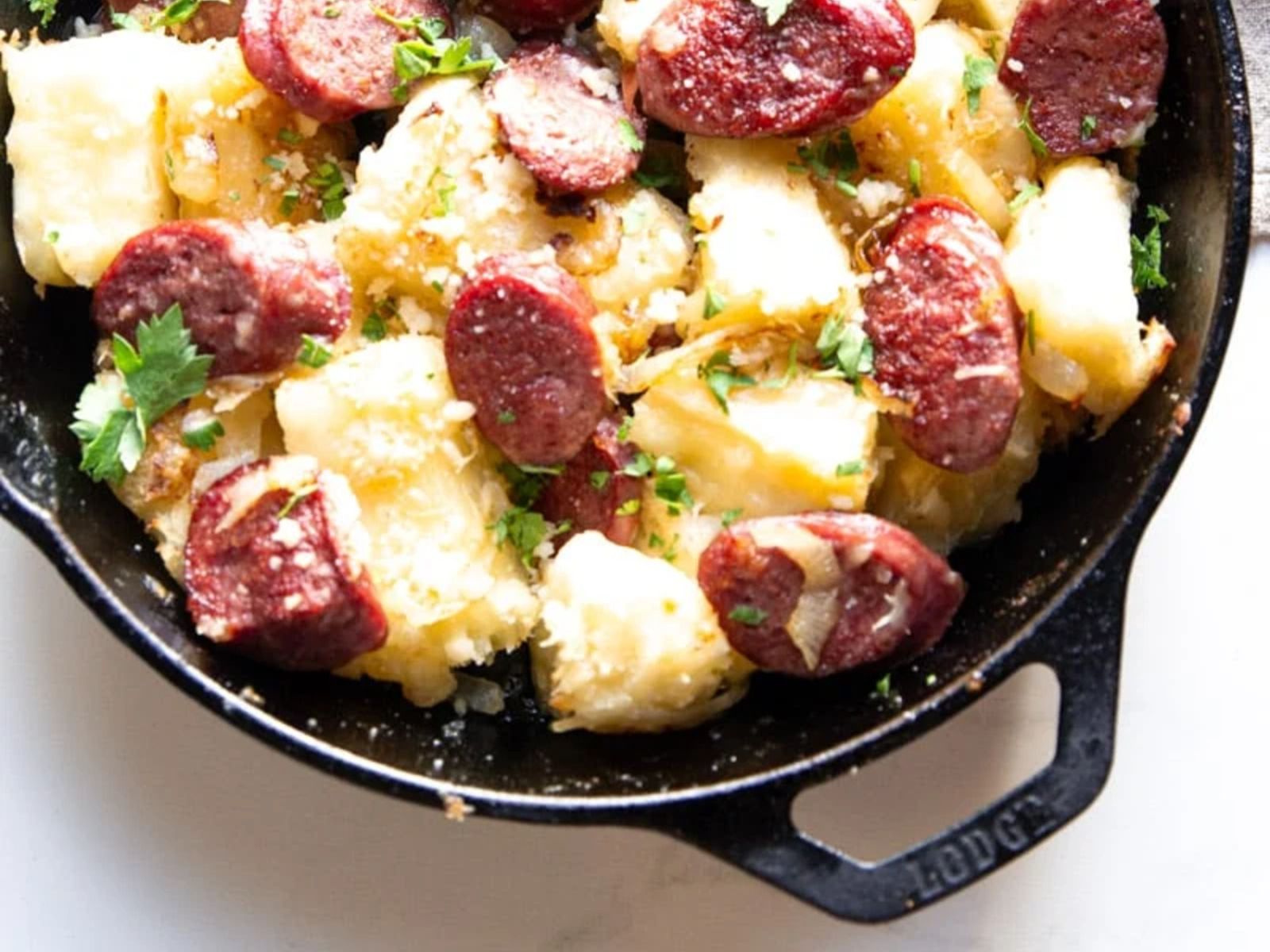 Brazilian Sausage w/ fried yuca.