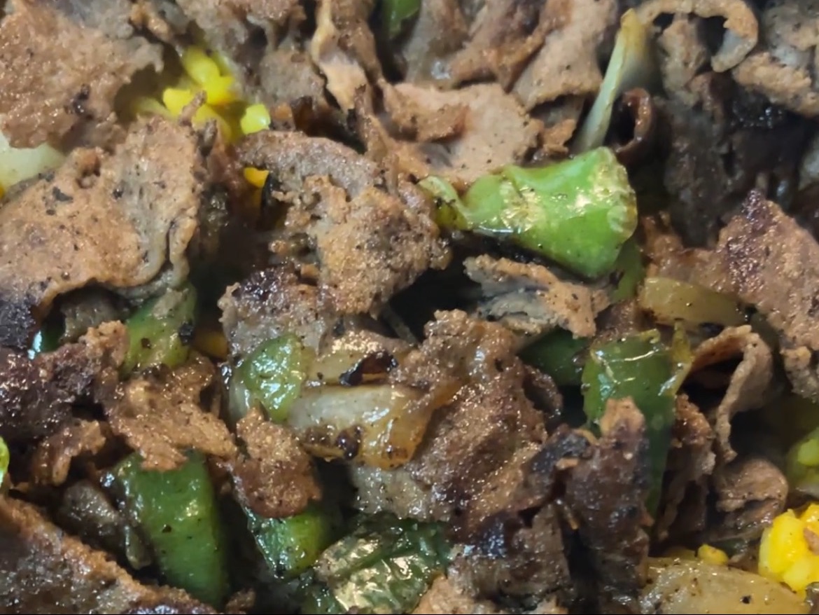 Rice & Beef.