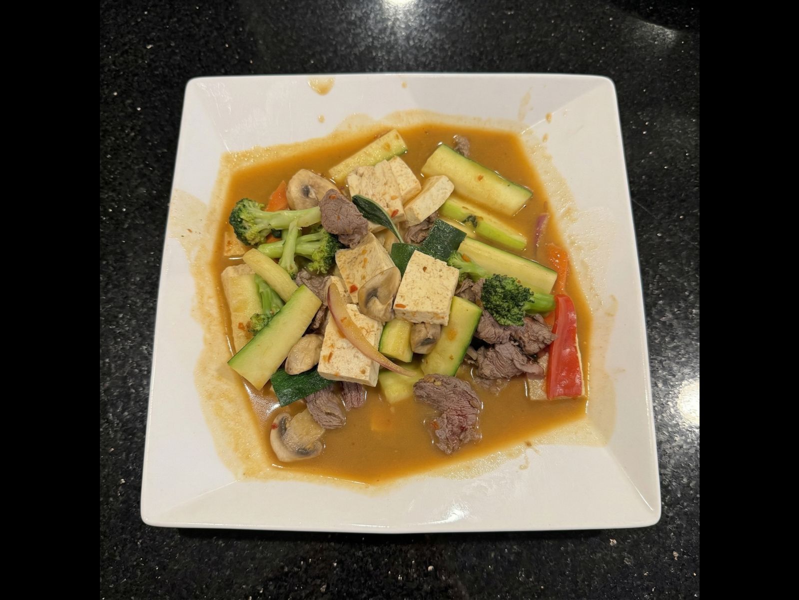 Red Curry Beef.