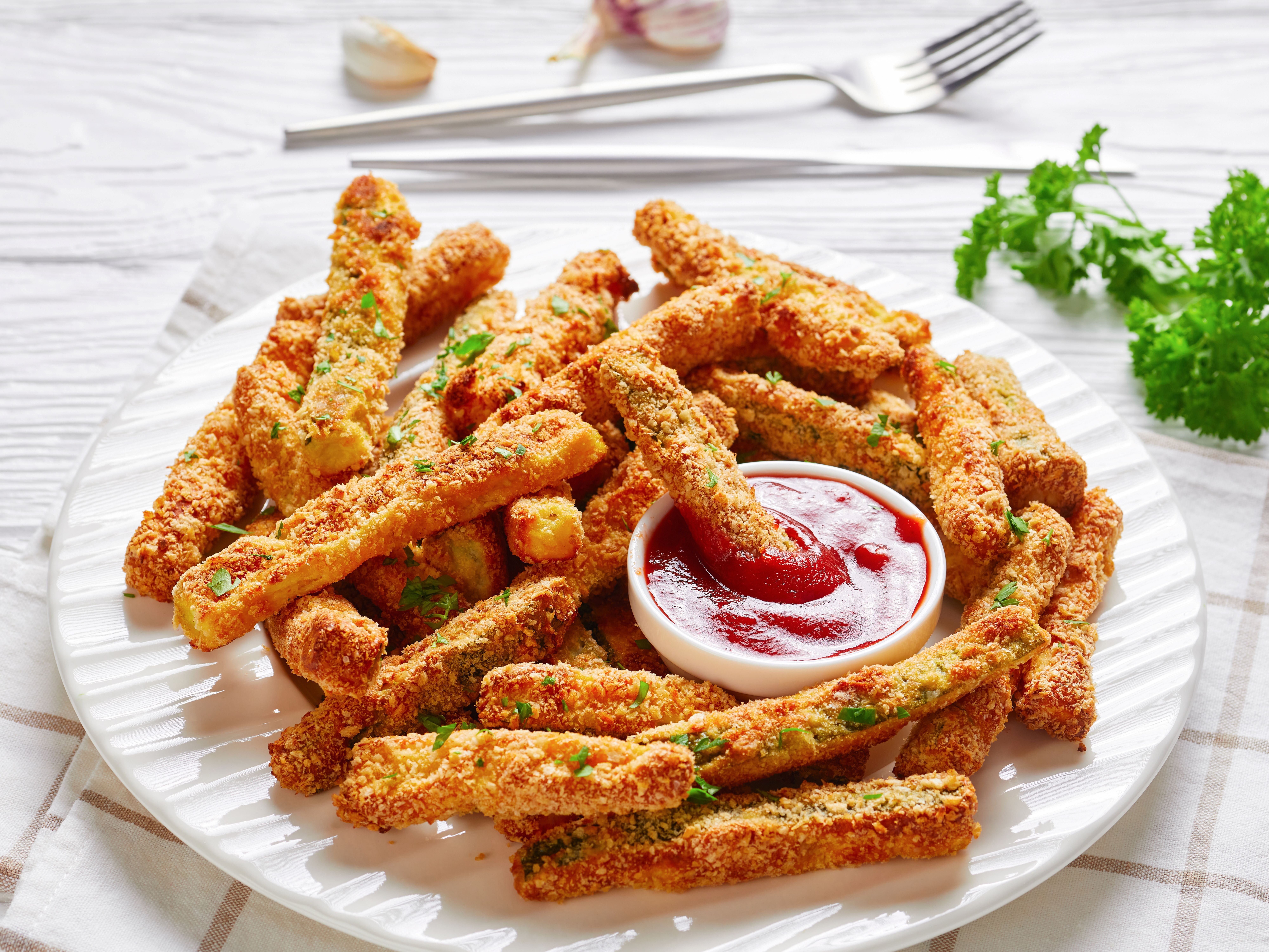Fried Zucchini Sticks.