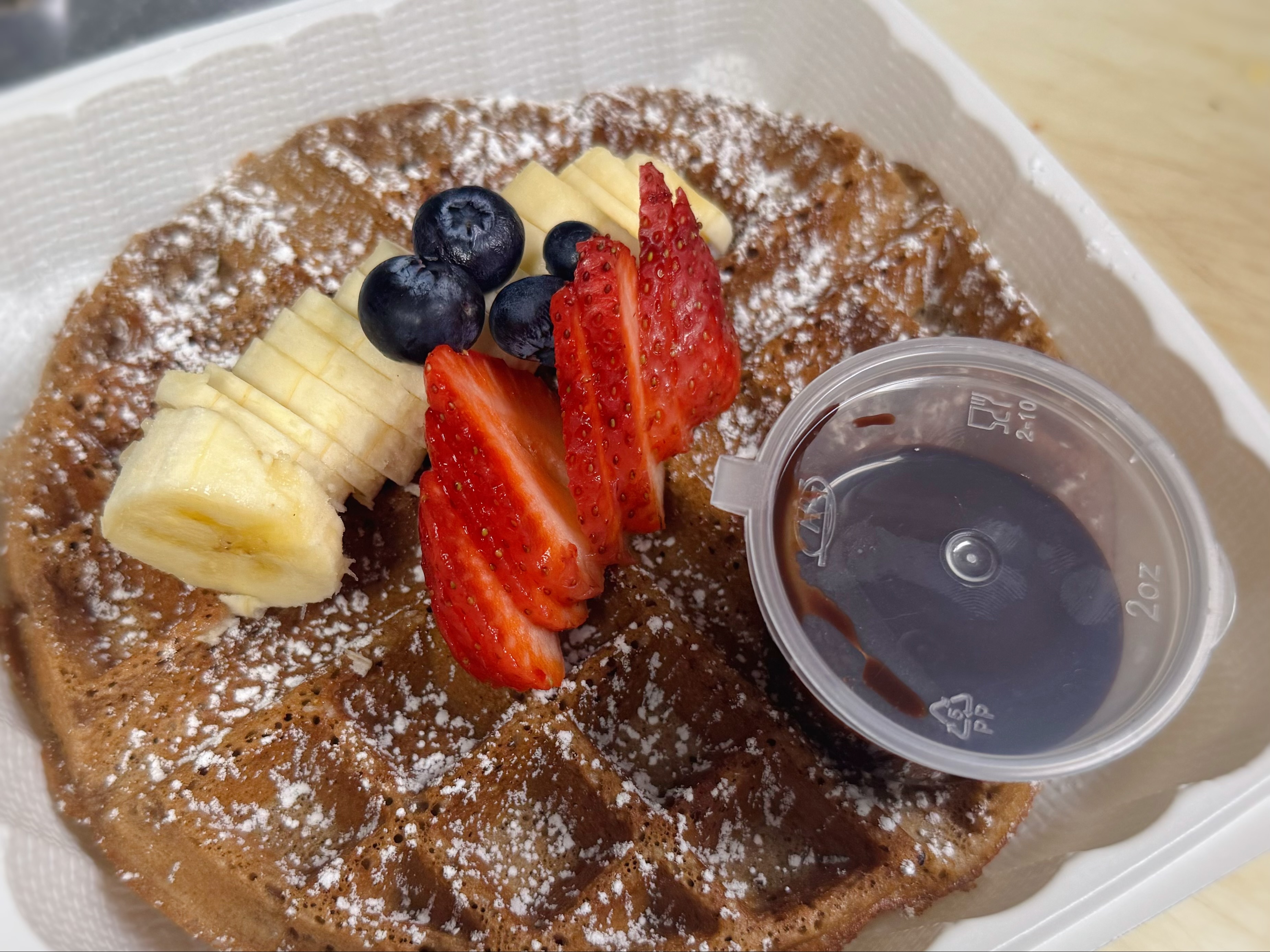 Plain Brownie Waffle.