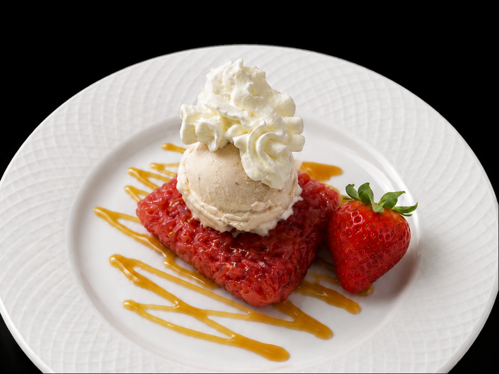 Strawberry Sticky Rice.