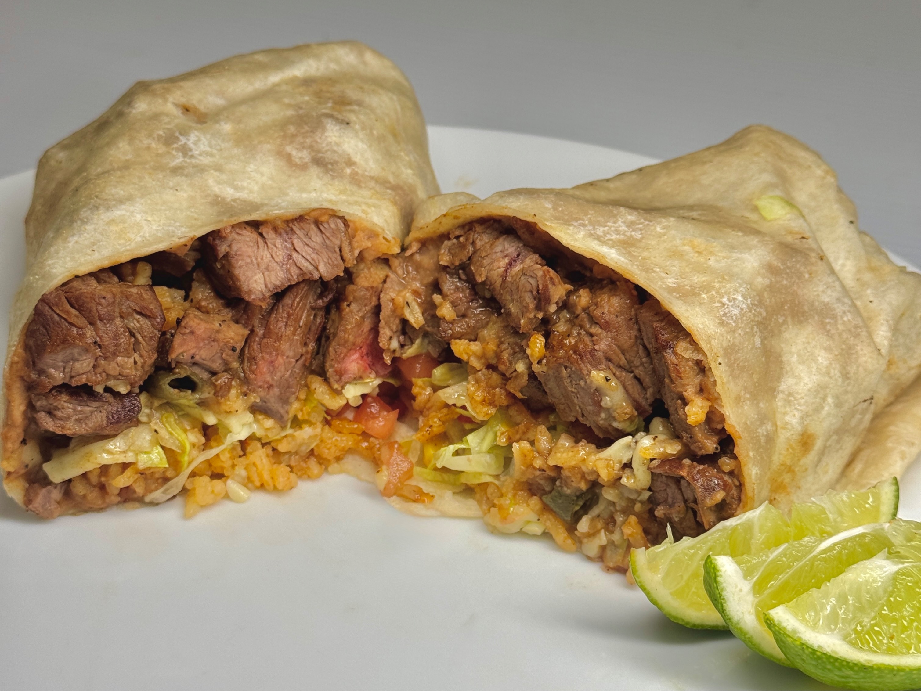 Skirt Steak Burrito.