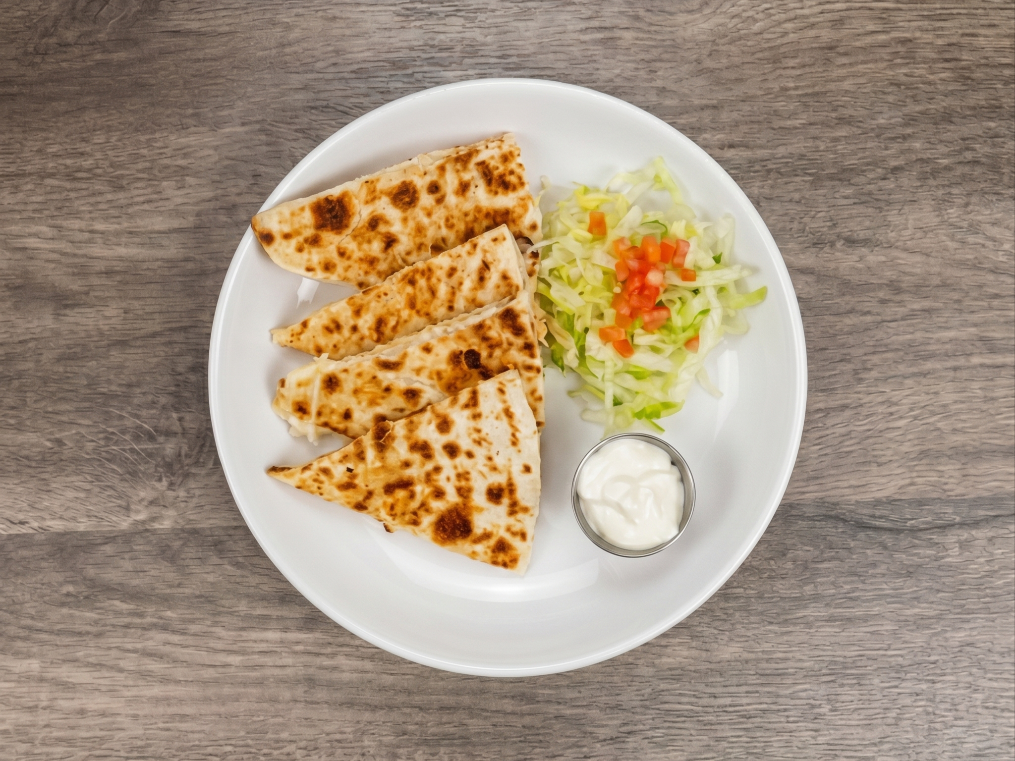 Veggie Quesadilla.