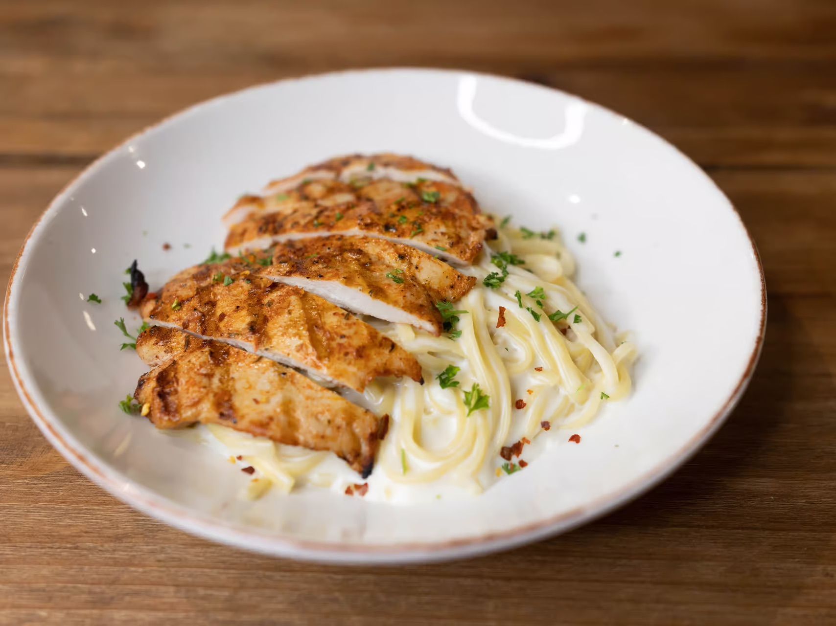 C Chicken Alfredo.