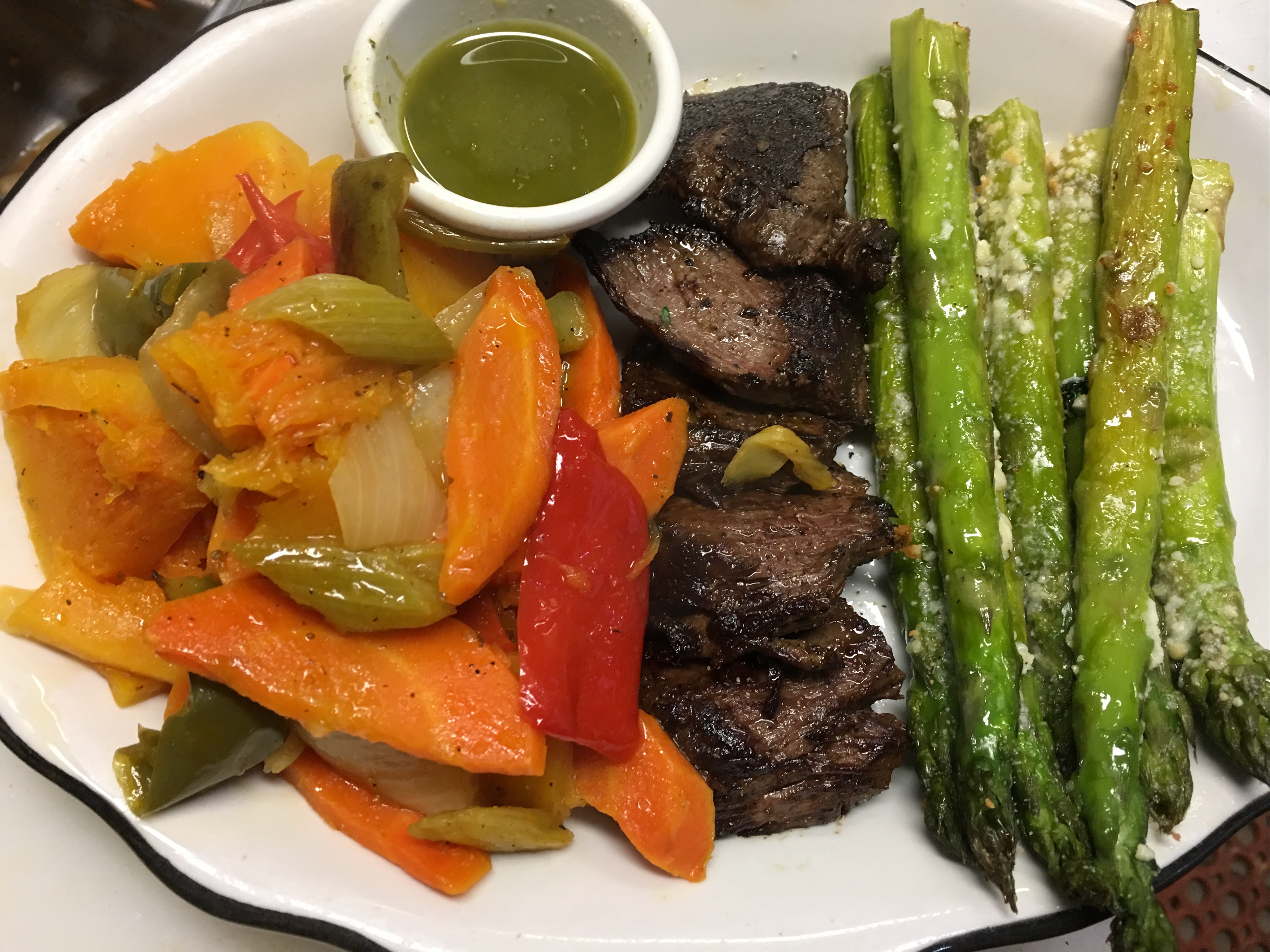 Grilled Hanger Steak.